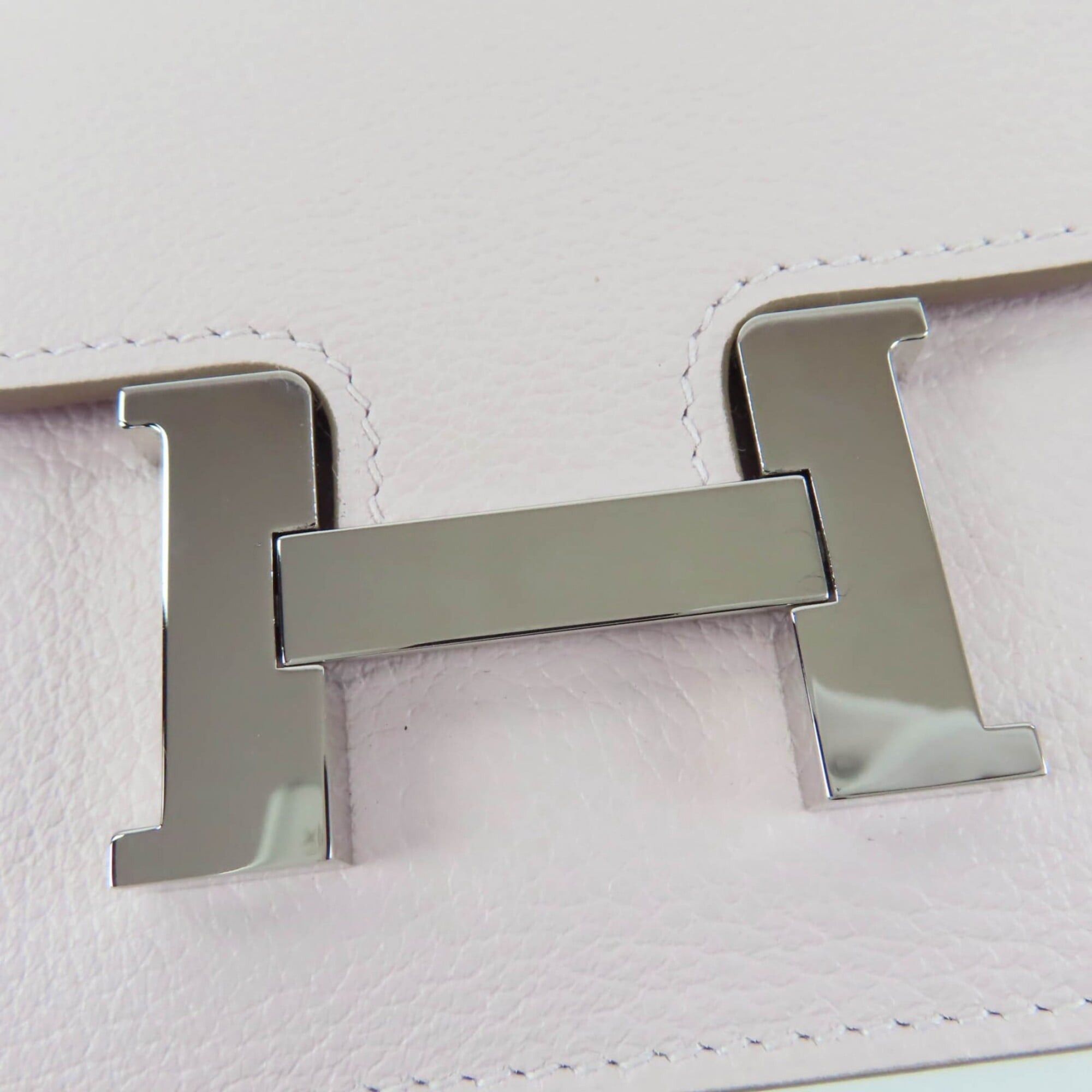 Hermes HERMES Constance Slim Evercolor Mauve Pale Silver Hardware Bi-fold Wallet B Stamp Comes with Box and Dust Bag Made in France Women's Size ONE SIZE - 9 Thumbnail