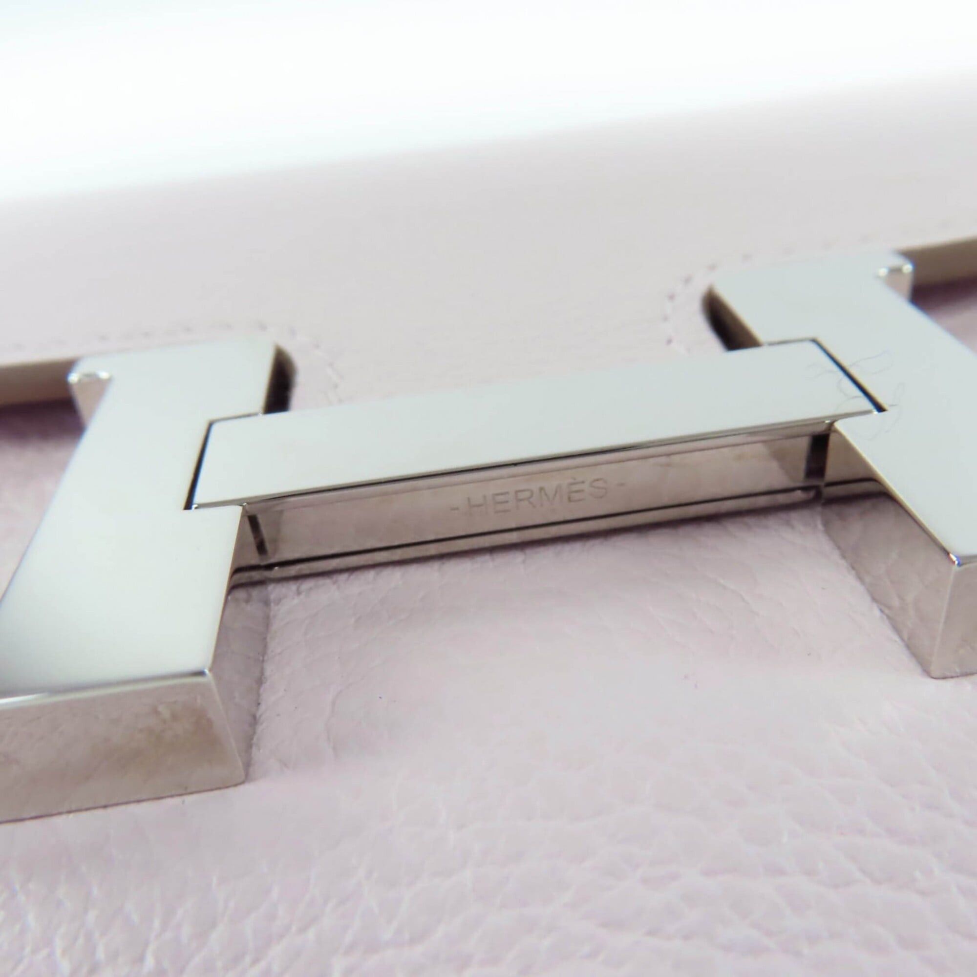 Hermes HERMES Constance Slim Evercolor Mauve Pale Silver Hardware Bi-fold Wallet B Stamp Comes with Box and Dust Bag Made in France Women's Size ONE SIZE - 10 Thumbnail