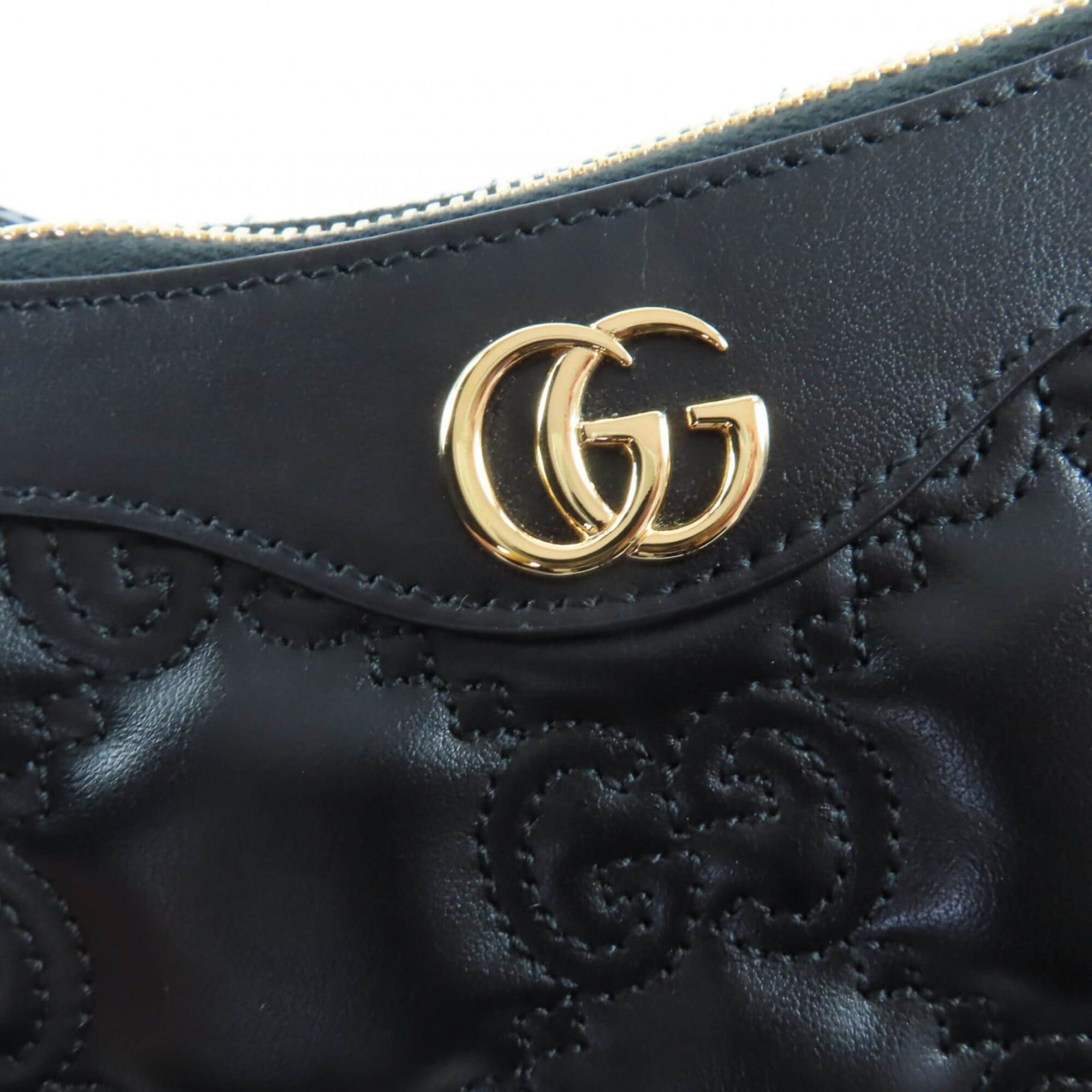 Gucci GUCCI 735049 GG Matelassé 2-Way Leather Handbag/Shoulder Bag, Black, with Dust Made in Italy, Women's Size ONE SIZE - 9 Thumbnail