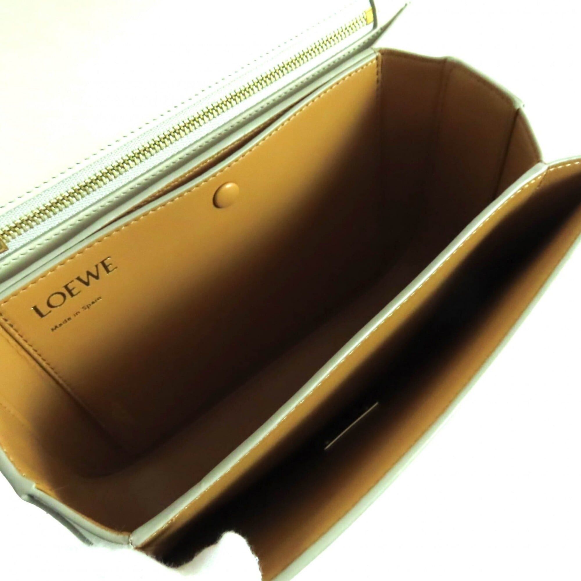 Loewe LOEWE Goya Medium Light Ghost Anagram Leather Shoulder Bag with Gold Hardware, Dust Included, Made in Spain, Women's Size ONE SIZE - 5 Thumbnail