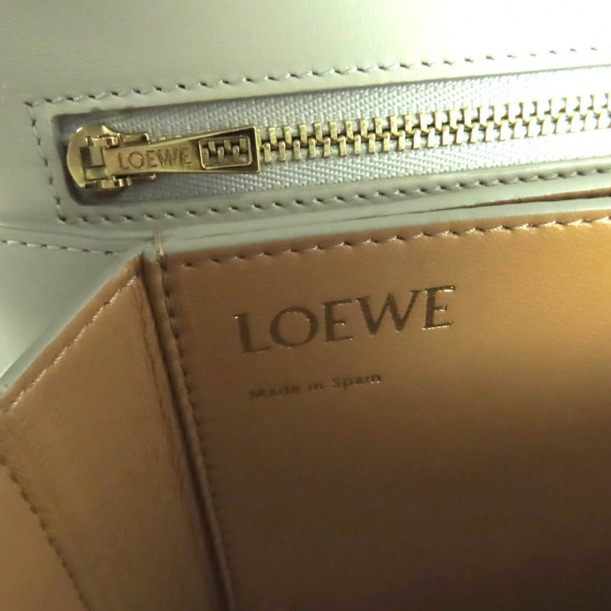 Loewe LOEWE Goya Medium Light Ghost Anagram Leather Shoulder Bag with Gold Hardware, Dust Included, Made in Spain, Women's Size ONE SIZE - 11 Thumbnail