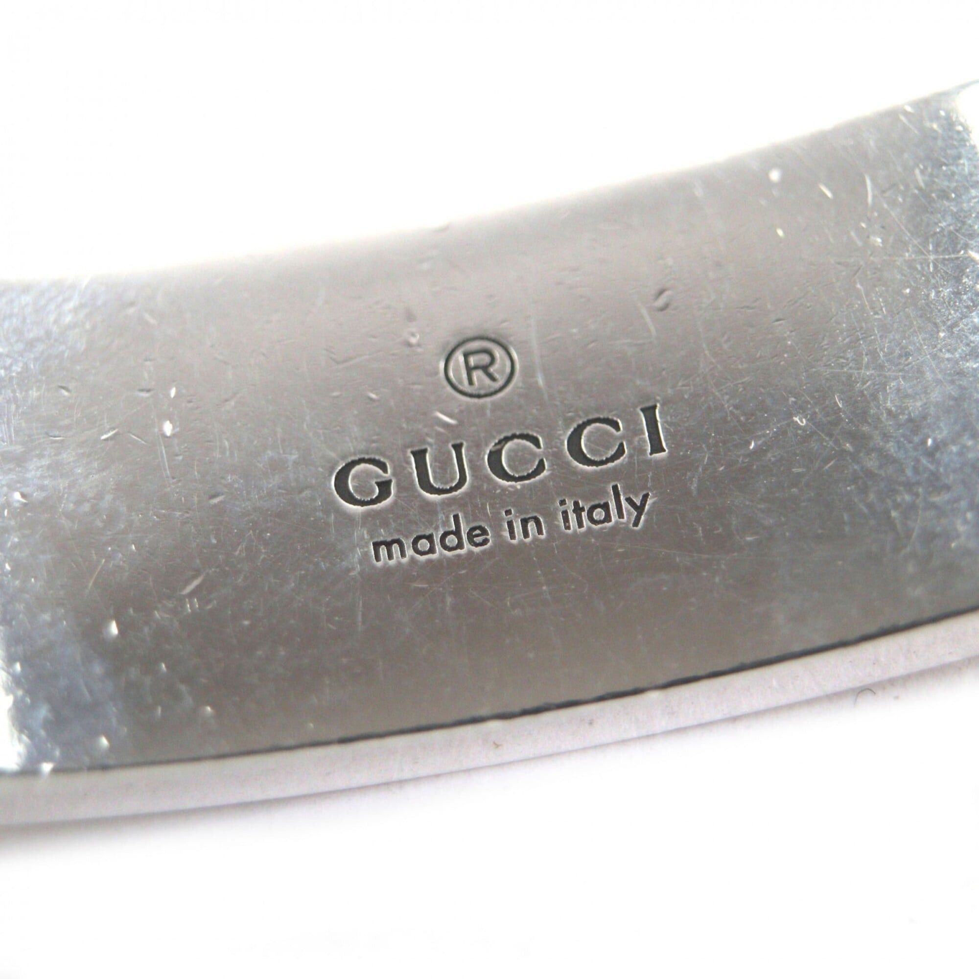 Gucci GUCCI AG925 GG & BEE Engraved Bracelet, Silver, Size 17, Made in Italy, Weight 37.0g, Men's/Women's Accessory Size ONE SIZE - 5 Thumbnail