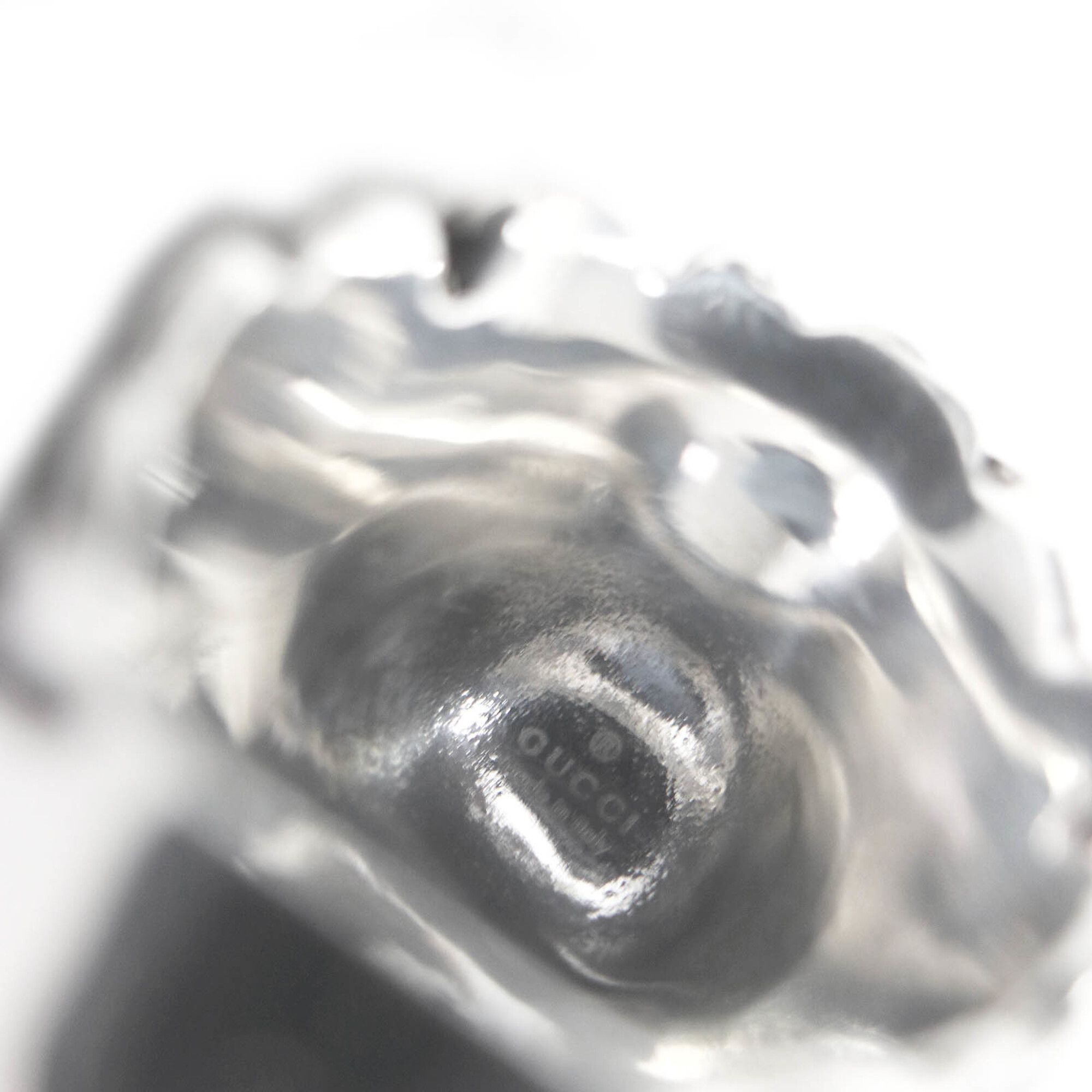 Gucci GUCCI Lion Head Ring, Silver with Colored Stone, Black, Size 16, Comes Box and Dust Bag, Made in Italy, Men's Size ONE SIZE - 6 Thumbnail