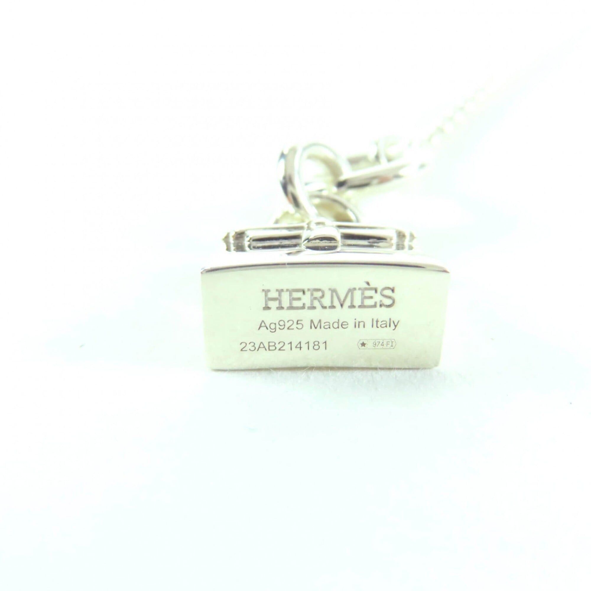 Hermes HERMES (Hermes) 2023 AG925 Amulette Kelly Necklace Pendant, Silver, with Box, Made in Italy, Weight 14.3g, Women's. Size ONE SIZE - 9 Thumbnail