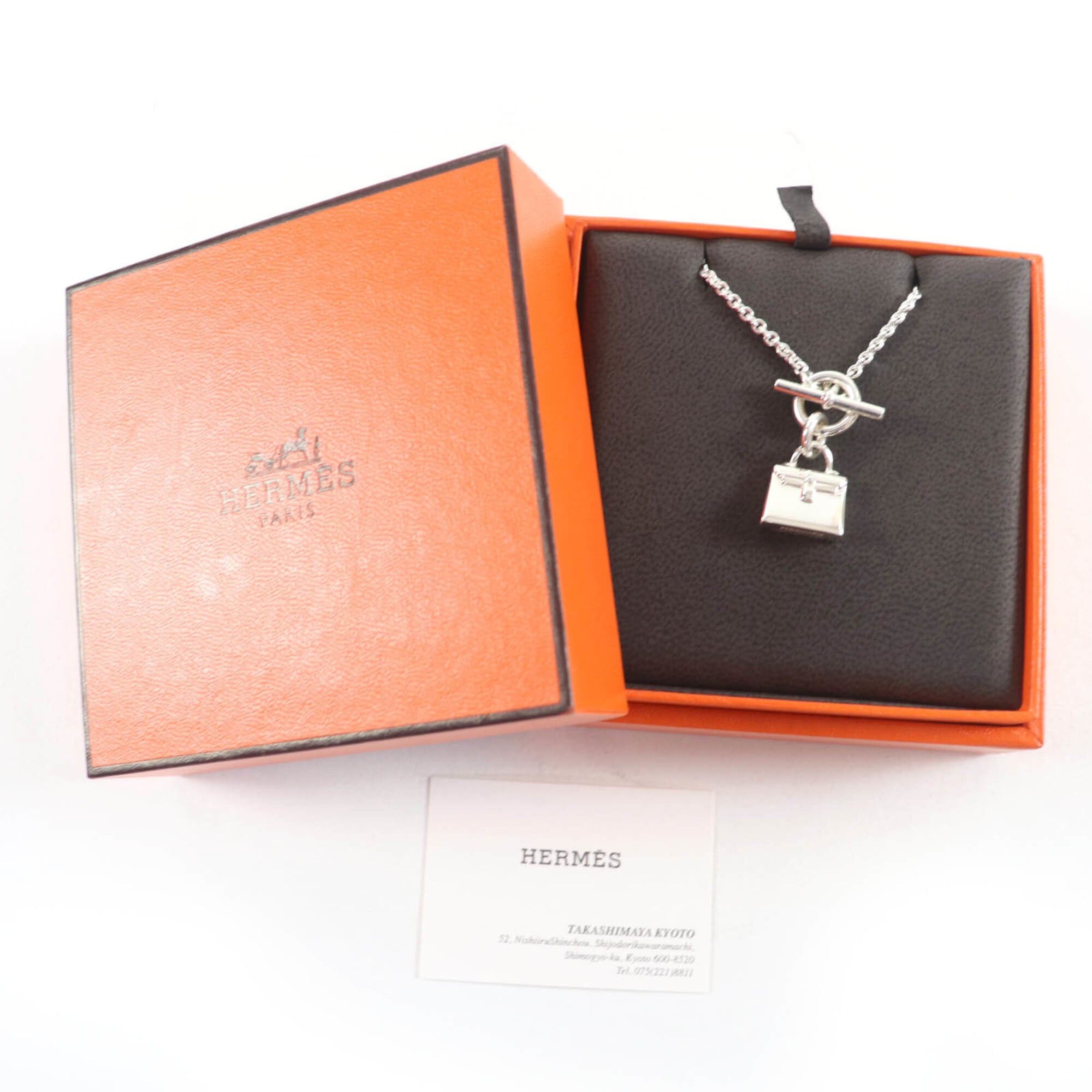 Hermes HERMES (Hermes) 2023 AG925 Amulette Kelly Necklace Pendant, Silver, with Box, Made in Italy, Weight 14.3g, Women's. Size ONE SIZE - 2 Thumbnail