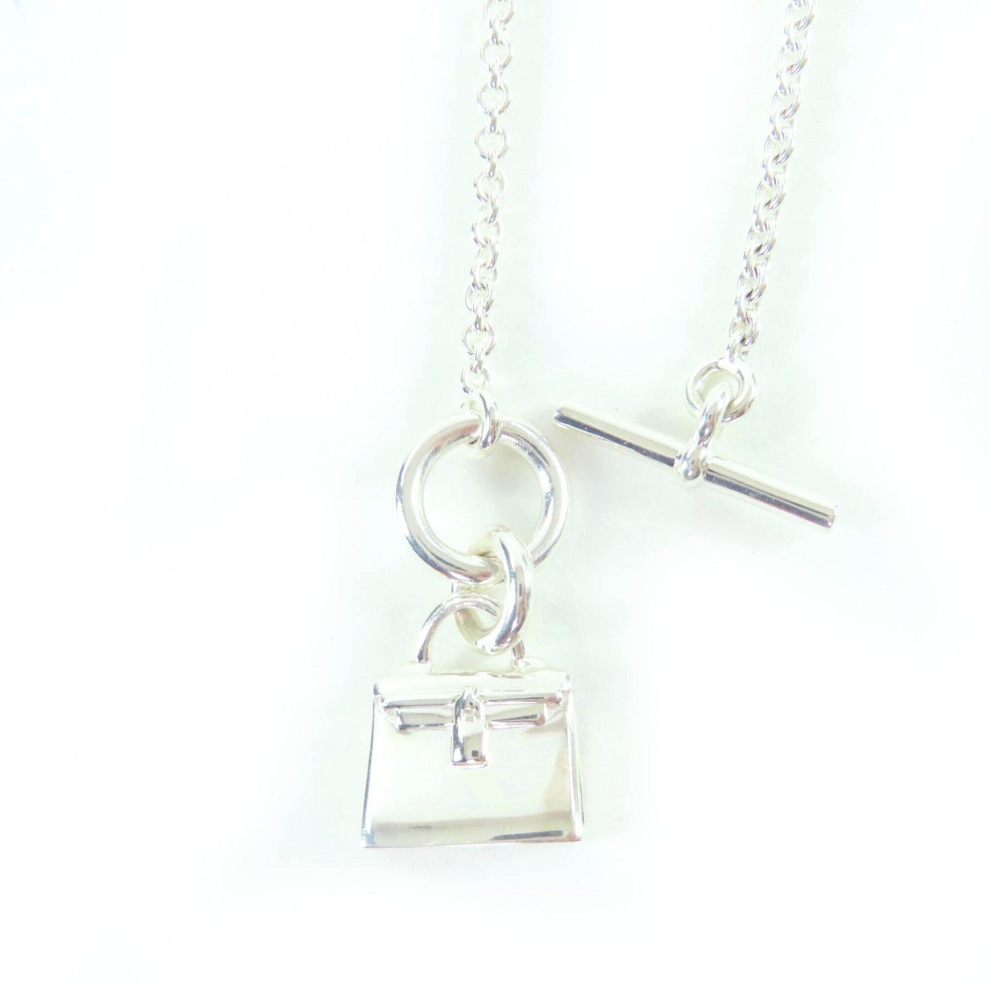 Hermes HERMES (Hermes) 2023 AG925 Amulette Kelly Necklace Pendant, Silver, with Box, Made in Italy, Weight 14.3g, Women's. Size ONE SIZE - 7 Thumbnail