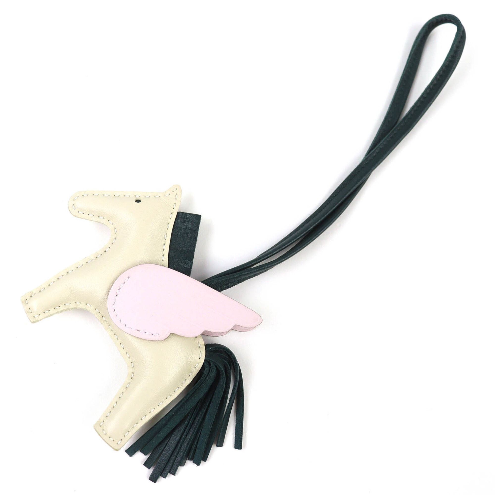 Hermes HERMES Rodeo Charm Pegasus PM Agneau Milo Swift Leather Craie Mauve Pere Vert Cypres Bag U Stamp Made in France Women's Size ONE SIZE - 3 Thumbnail