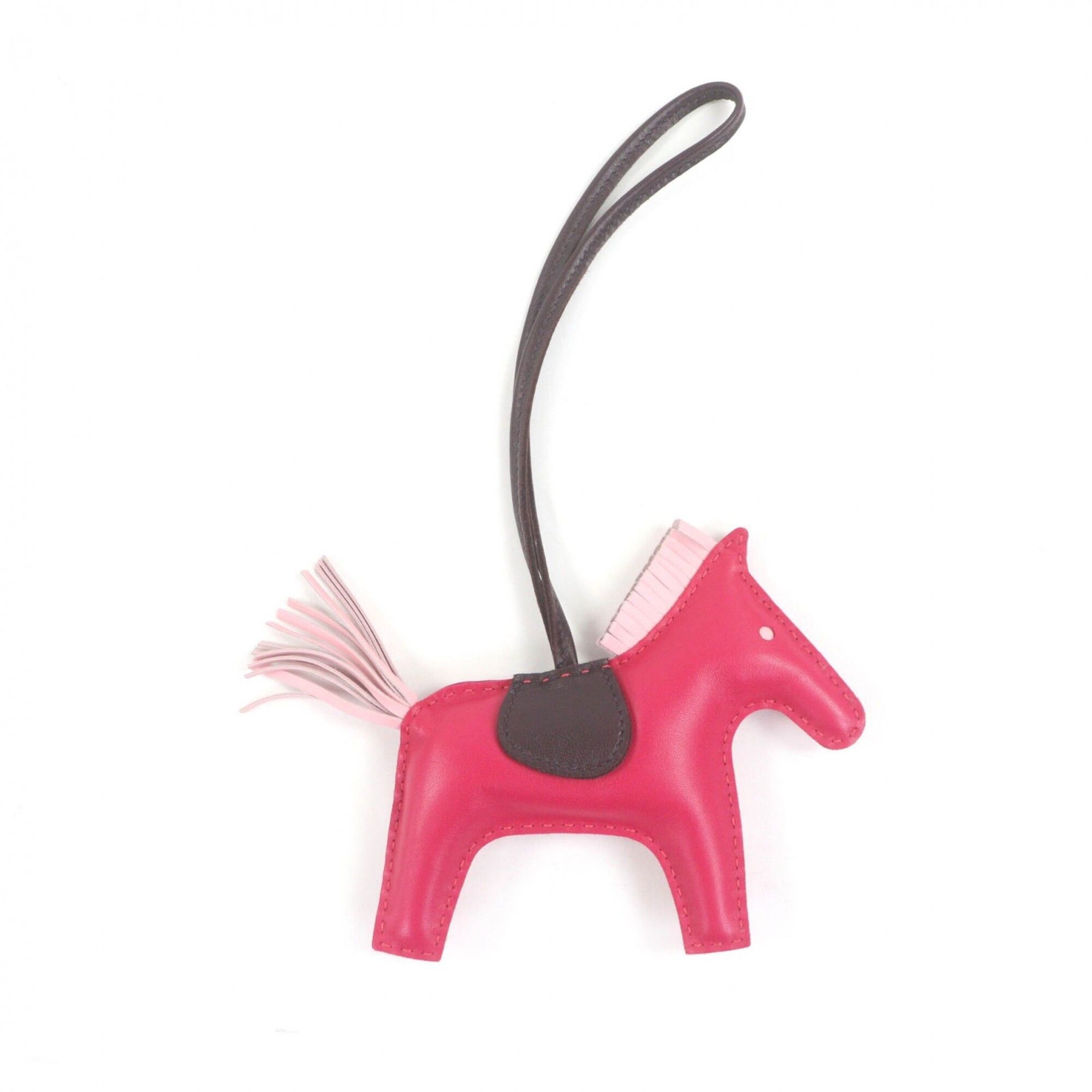 Hermes HERMES Rodeo Charm MM Rouge Sellier Rose Sakura Framboise Agneau Milo Bag Charm, Y Stamp, with Box, Made in France, Women's Size ONE SIZE - 3 Thumbnail