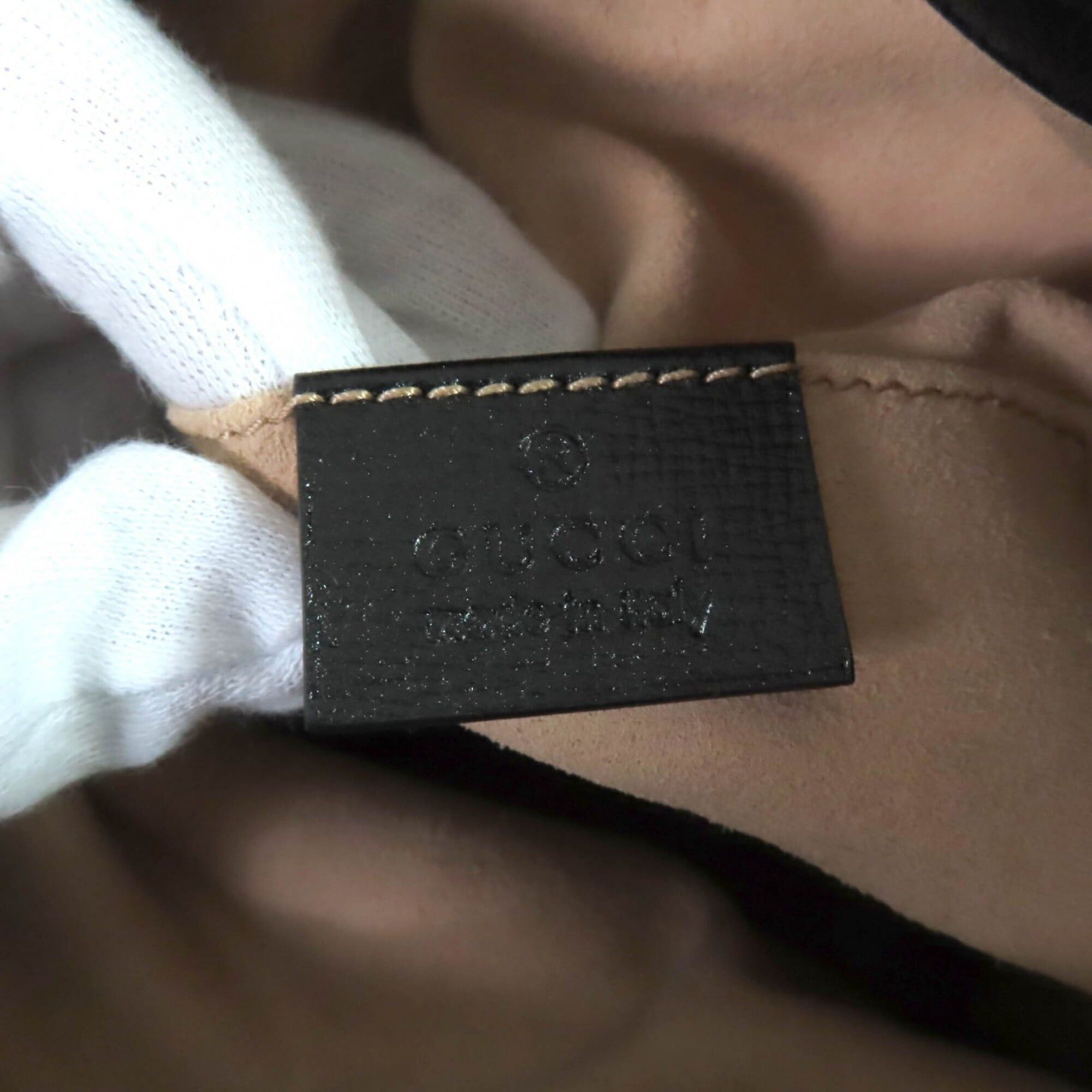 Gucci GUCCI 602118 Horsebit Leather Bucket Bag Shoulder Black Gold Hardware with Dust Made in Italy Women's Size ONE SIZE - 10 Thumbnail