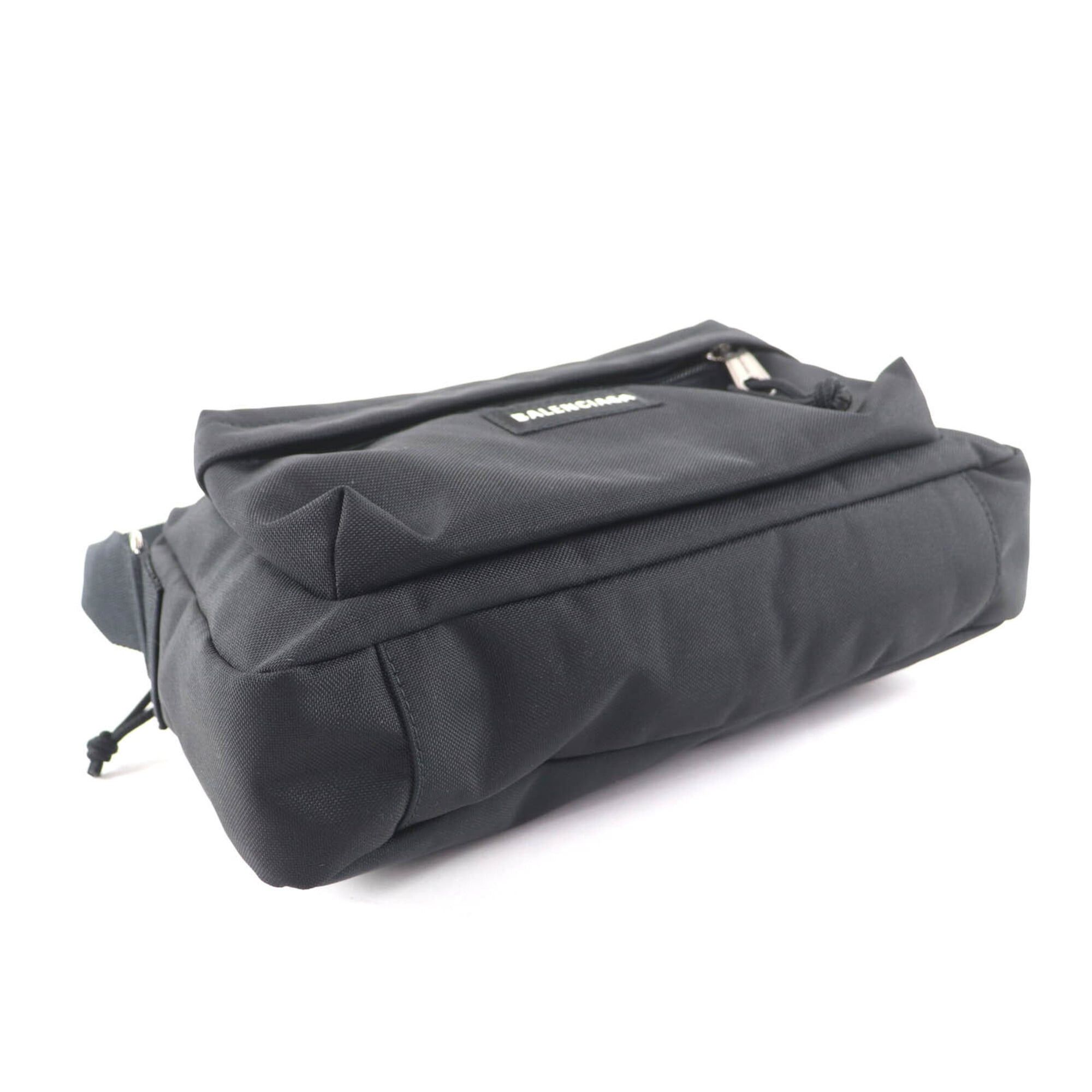 Balenciaga BALENCIAGA 787574 Explorer Nylon One-Shoulder Bag with Logo, Black, Made in Italy, Women's Size ONE SIZE - 3 Thumbnail