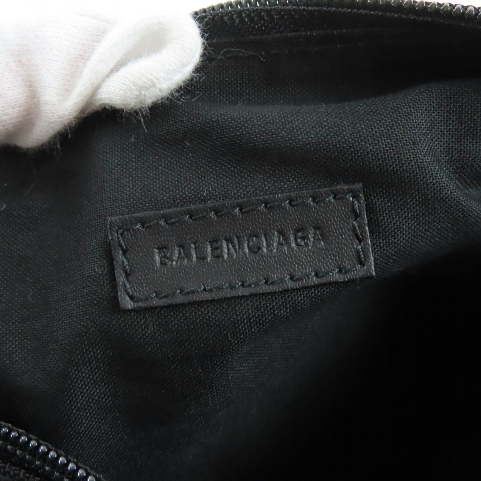 Balenciaga BALENCIAGA 787574 Explorer Nylon One-Shoulder Bag with Logo, Black, Made in Italy, Women's Size ONE SIZE - 11 Thumbnail