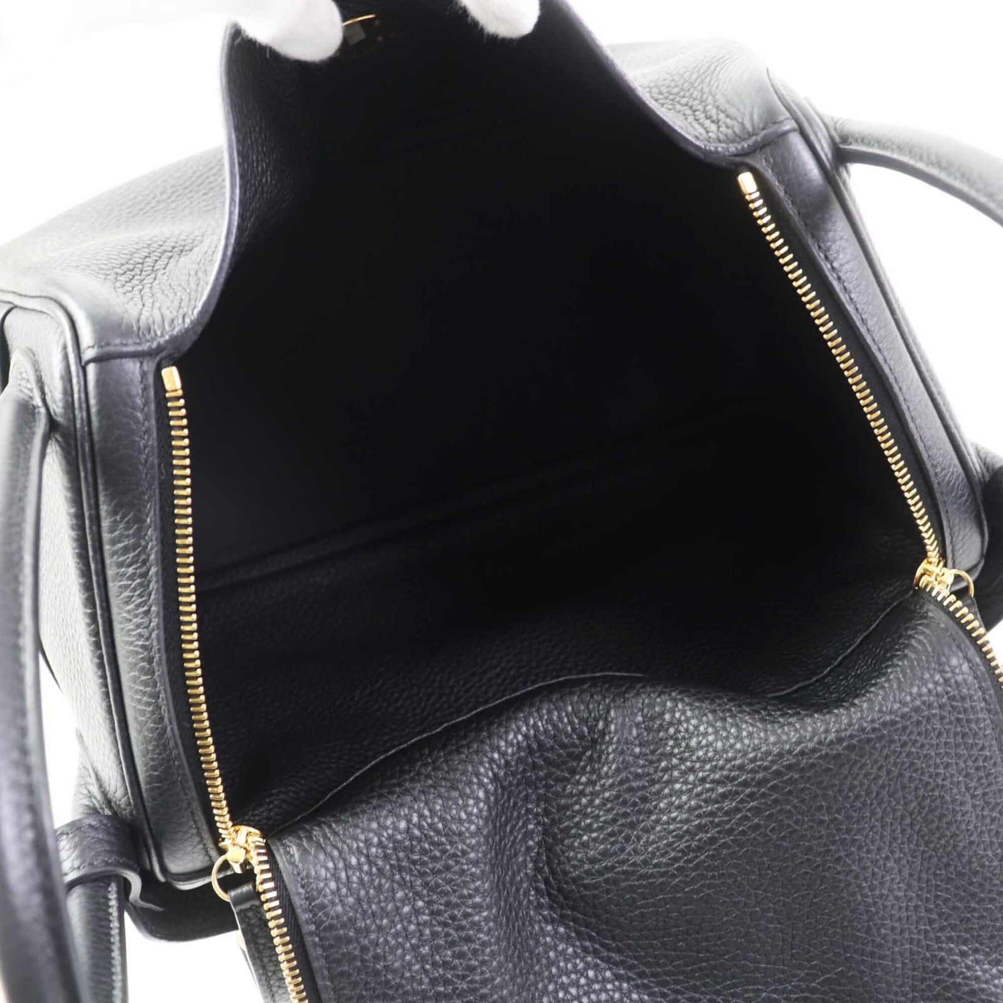 Hermes HERMES Lindy 30 Gold Hardware Taurillon Clemence Shoulder Bag Black B Stamp Comes with Dust Made in France Women's Size ONE SIZE - 7 Thumbnail