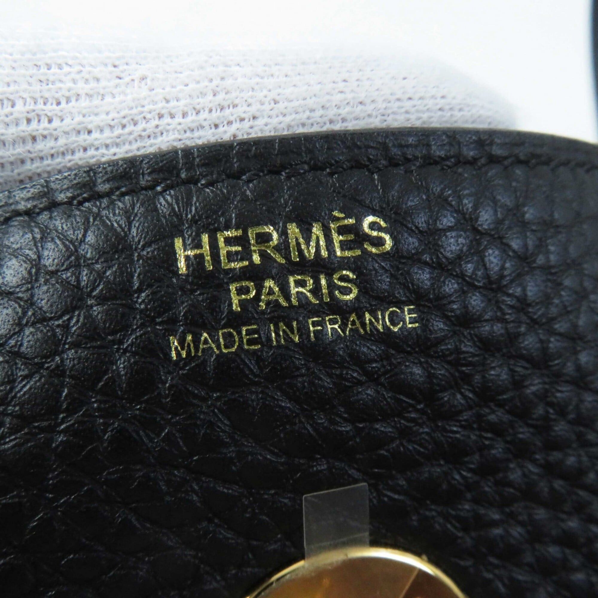 Hermes HERMES Lindy 30 Gold Hardware Taurillon Clemence Shoulder Bag Black B Stamp Comes with Dust Made in France Women's Size ONE SIZE - 14 Thumbnail