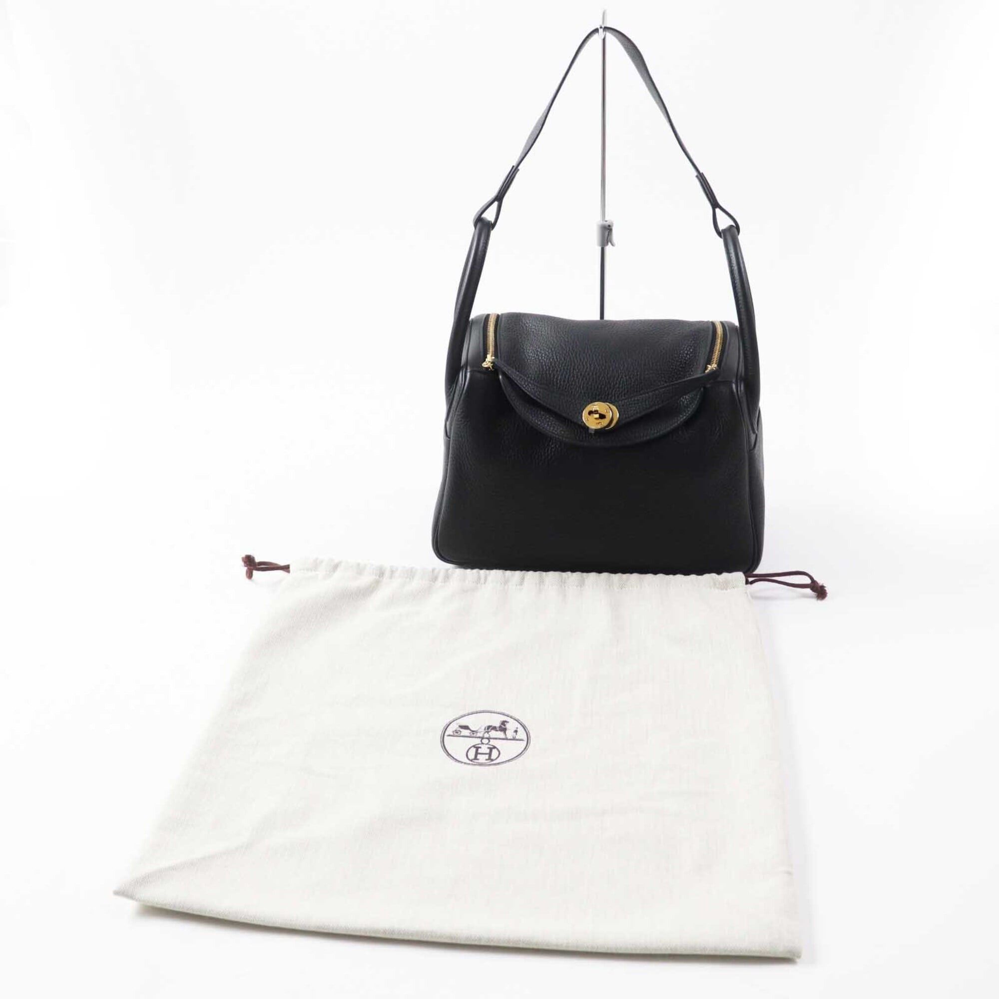 Hermes HERMES Lindy 30 Gold Hardware Taurillon Clemence Shoulder Bag Black B Stamp Comes with Dust Made in France Women's Size ONE SIZE - 2 Thumbnail