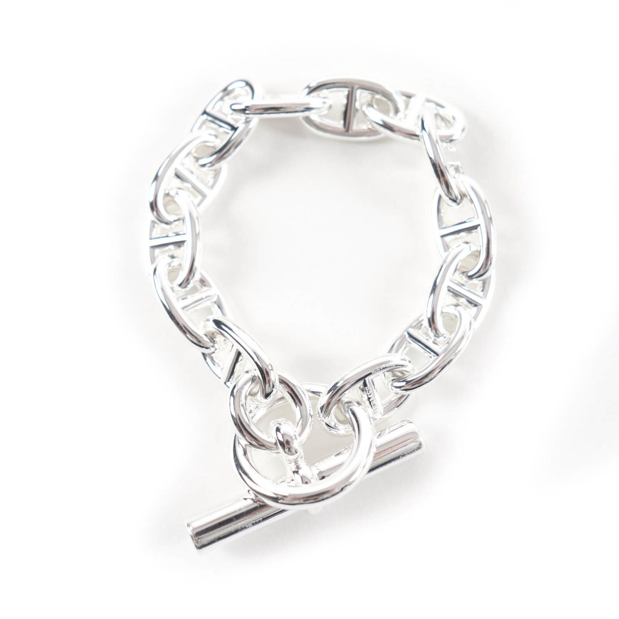 Hermes HERMES Chaine d'Ancre MM AG925 Bracelet, 13 links, Silver, Made in France, 2023 model, Weight: 50.05g, Women's. Size ONE SIZE - 2 Thumbnail