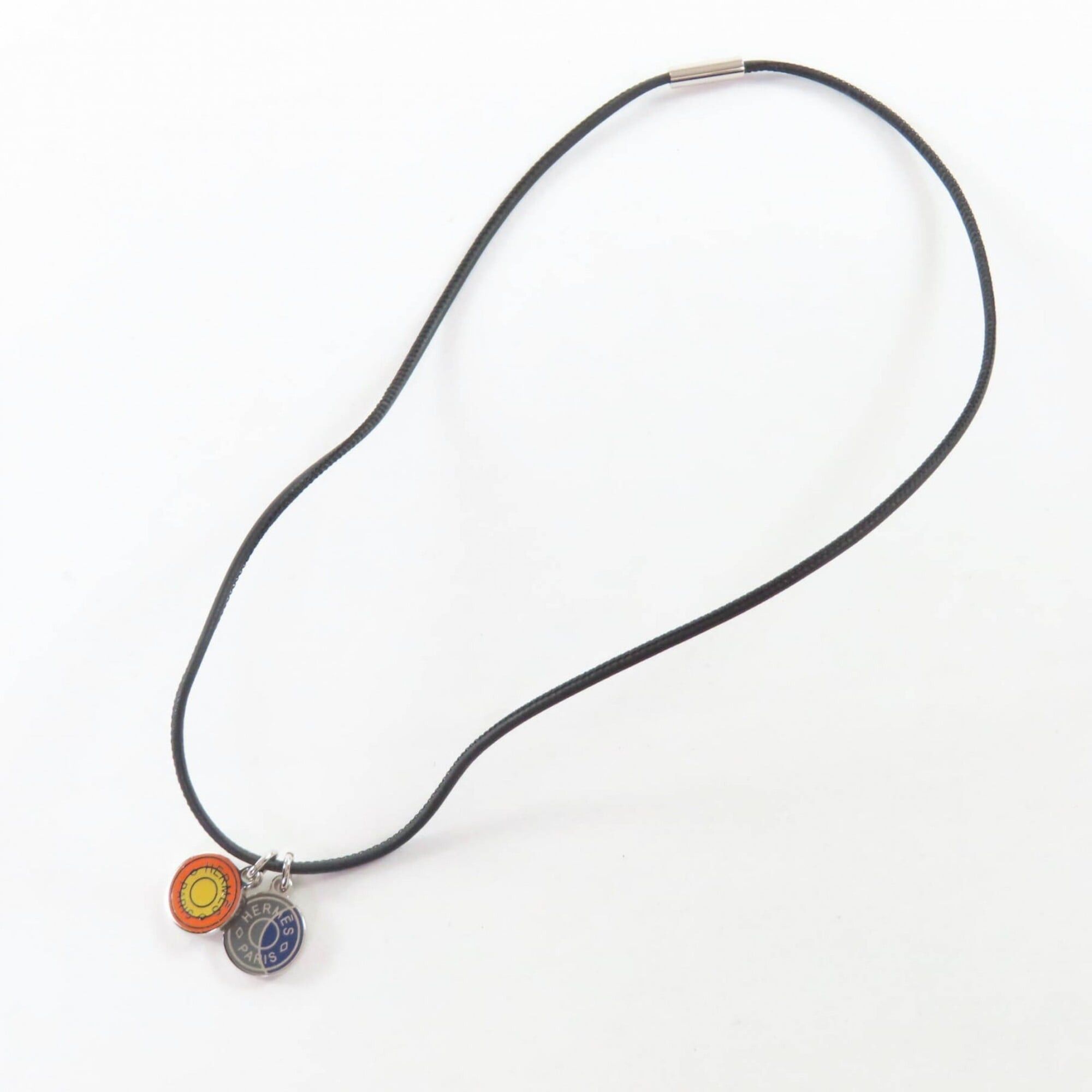 Hermes HERMES Eclipse Necklace Pendant Choker, Orange/Blue, with Box and Dust Bag, Made in France, Women's. Size ONE SIZE - 5 Thumbnail