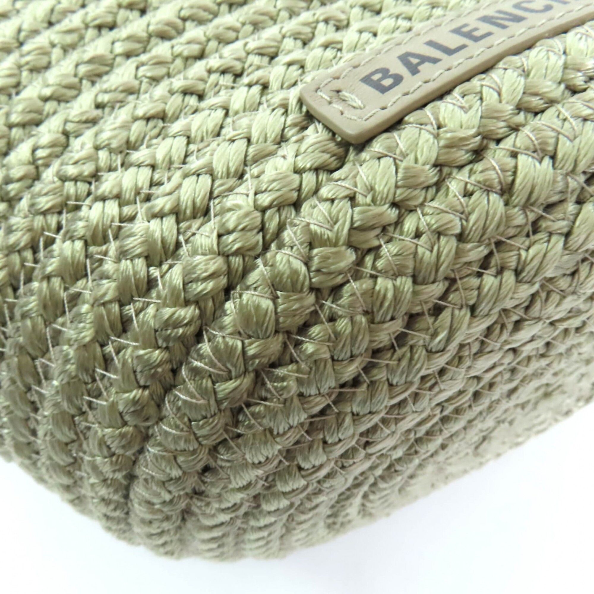 Balenciaga BALENCIAGA 695612 Ibiza Small Logo Patch 2-Way Basket Bag, Khaki, with Dust Made in Italy, Women's Size ONE SIZE - 8 Thumbnail