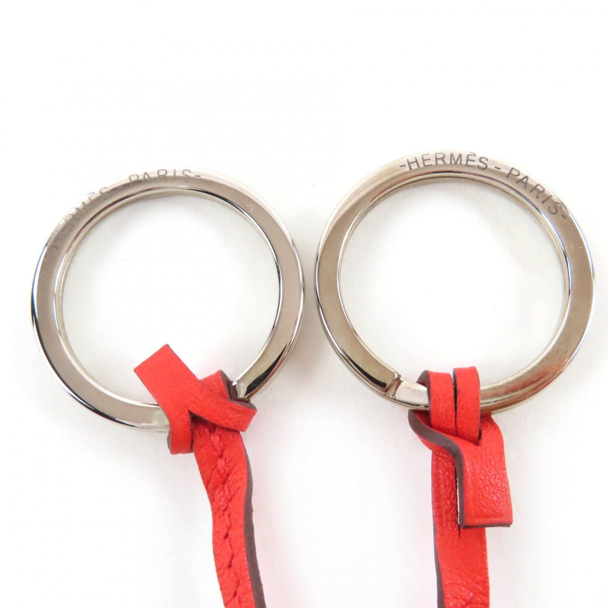 Hermes HERMES Clochette Necklace, Chevre Capucines leather, silver hardware, C stamp, with box, made in France, women's. Size ONE SIZE - 9 Thumbnail