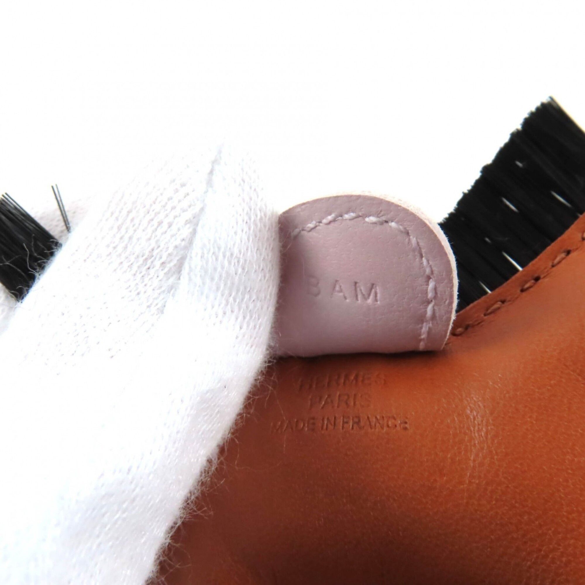 Hermes HERMES Rodeo Charm Clan PM Gold Mauve Pale Black Agneau Milo Bag B Stamp Box Included Made in France Women's Size ONE SIZE - 8 Thumbnail