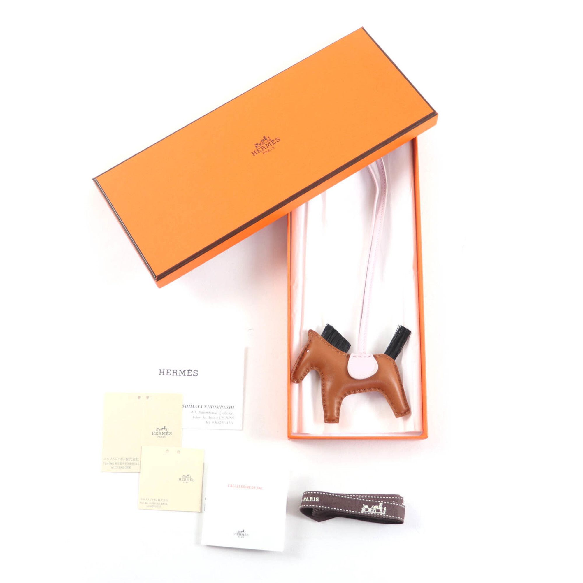 Hermes HERMES Rodeo Charm Clan PM Gold Mauve Pale Black Agneau Milo Bag B Stamp Box Included Made in France Women's Size ONE SIZE - 2 Thumbnail