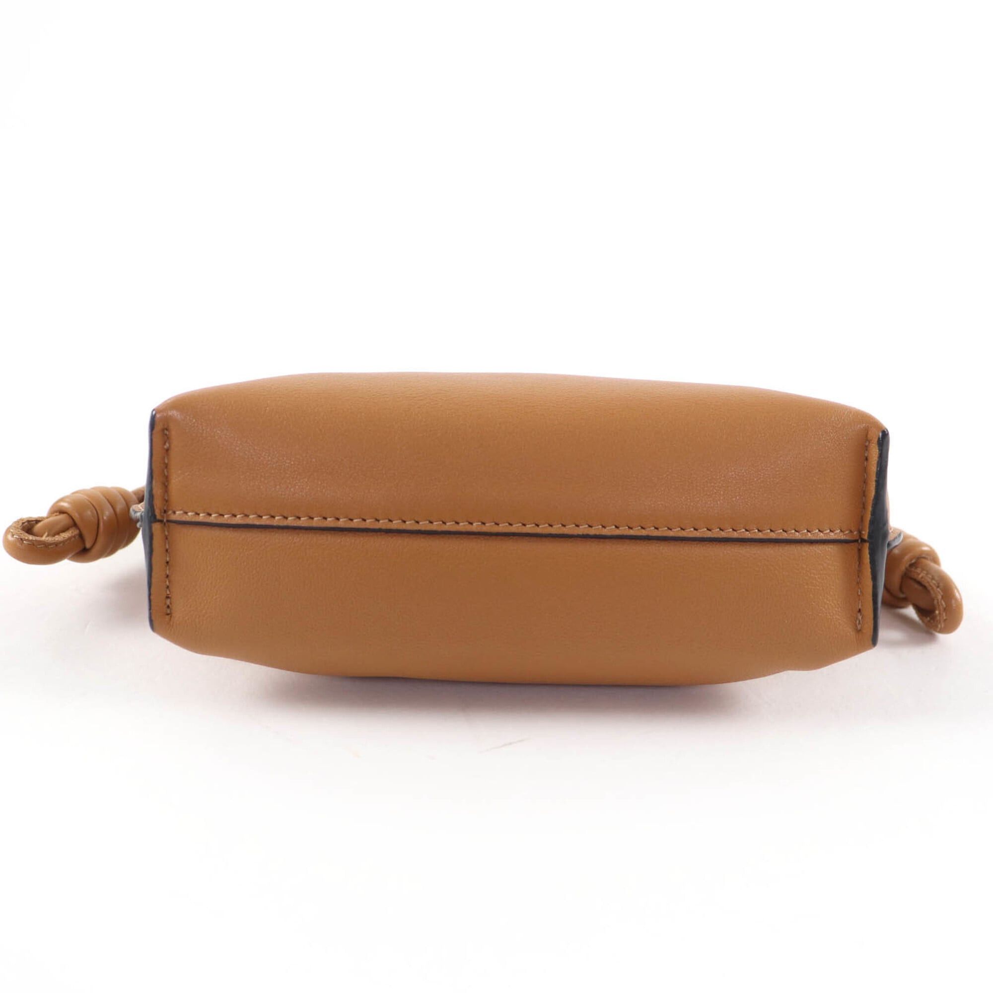 Loewe LOEWE A411FC6X01 Flamenco Clutch Nano Chain Shoulder Bag Leather Warm Desert Brown Made in Spain Women's Size ONE SIZE - 4 Thumbnail