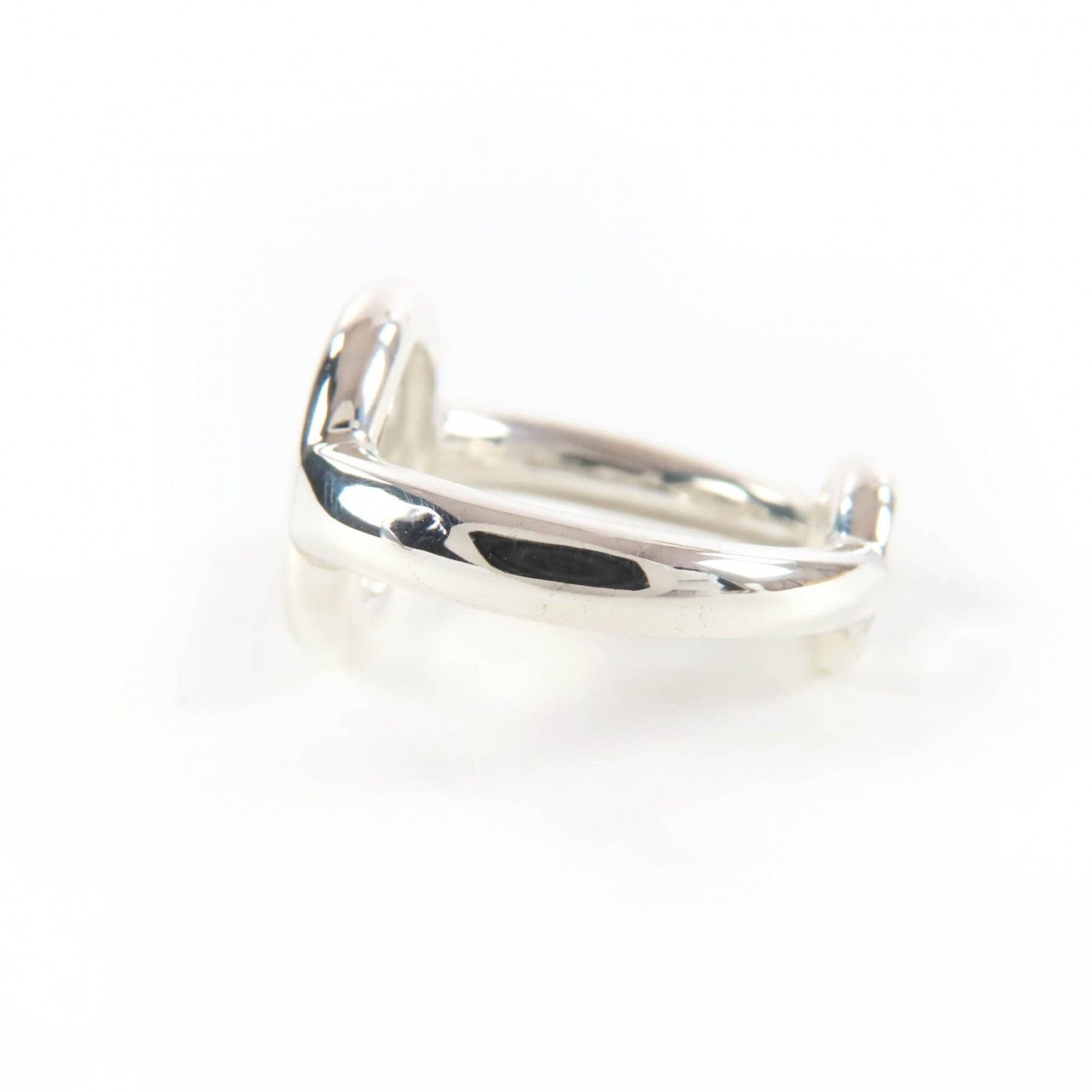 Hermes HERMES Vintage AG925 Sterling Silver Ring with Sellier Hardware, Size 49 (approximately equivalent to Japanese size), Weight: 5.4g, Women's Size ONE SIZE - 2 Thumbnail