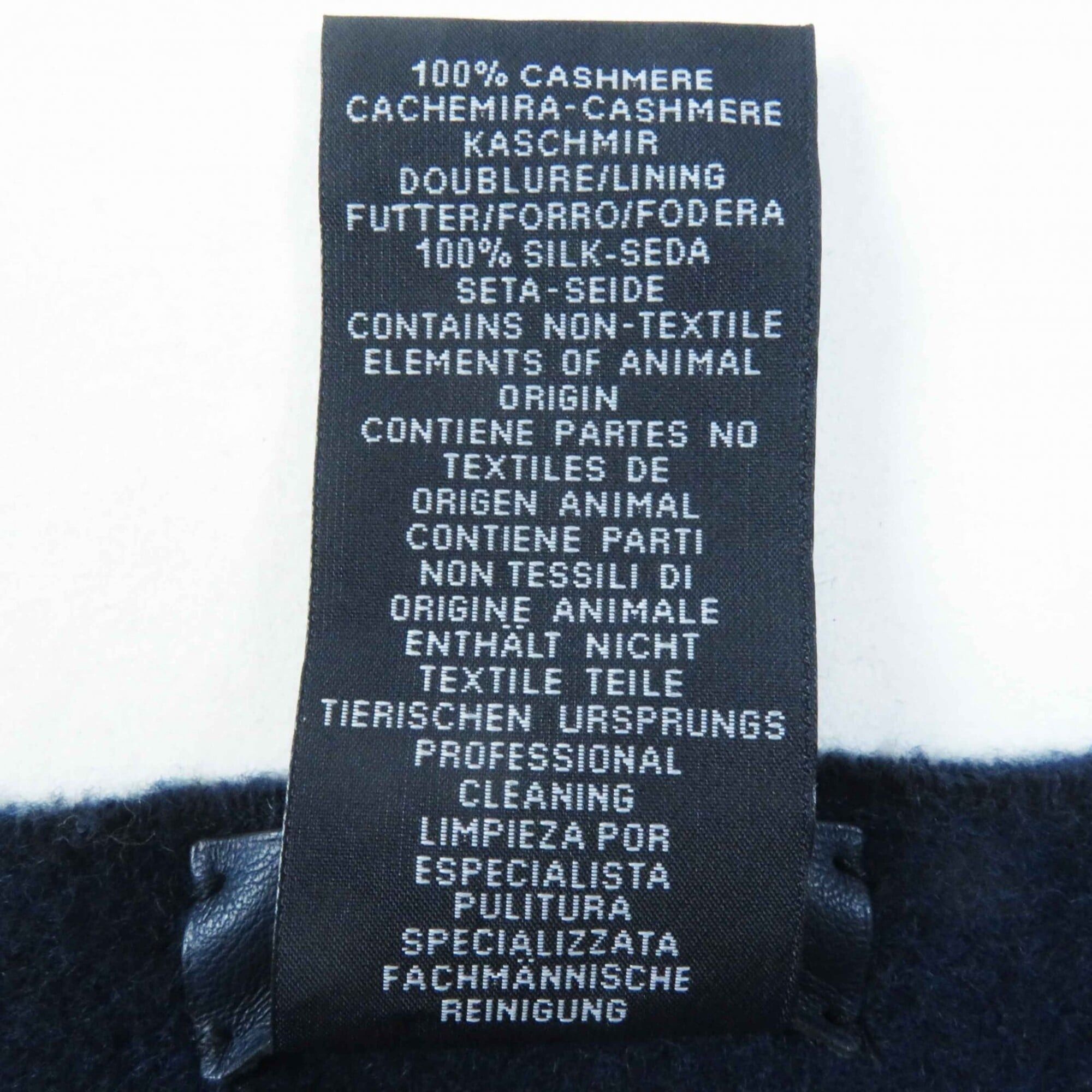 Hermes HERMES H259096S 100% Cashmere, Silk Lining in Pockets, Allumette Pocket, Bi-color, Fringed Scarf/Stole, Navy Blue, Made Italy, Women's Size ONE SIZE - 10 Thumbnail