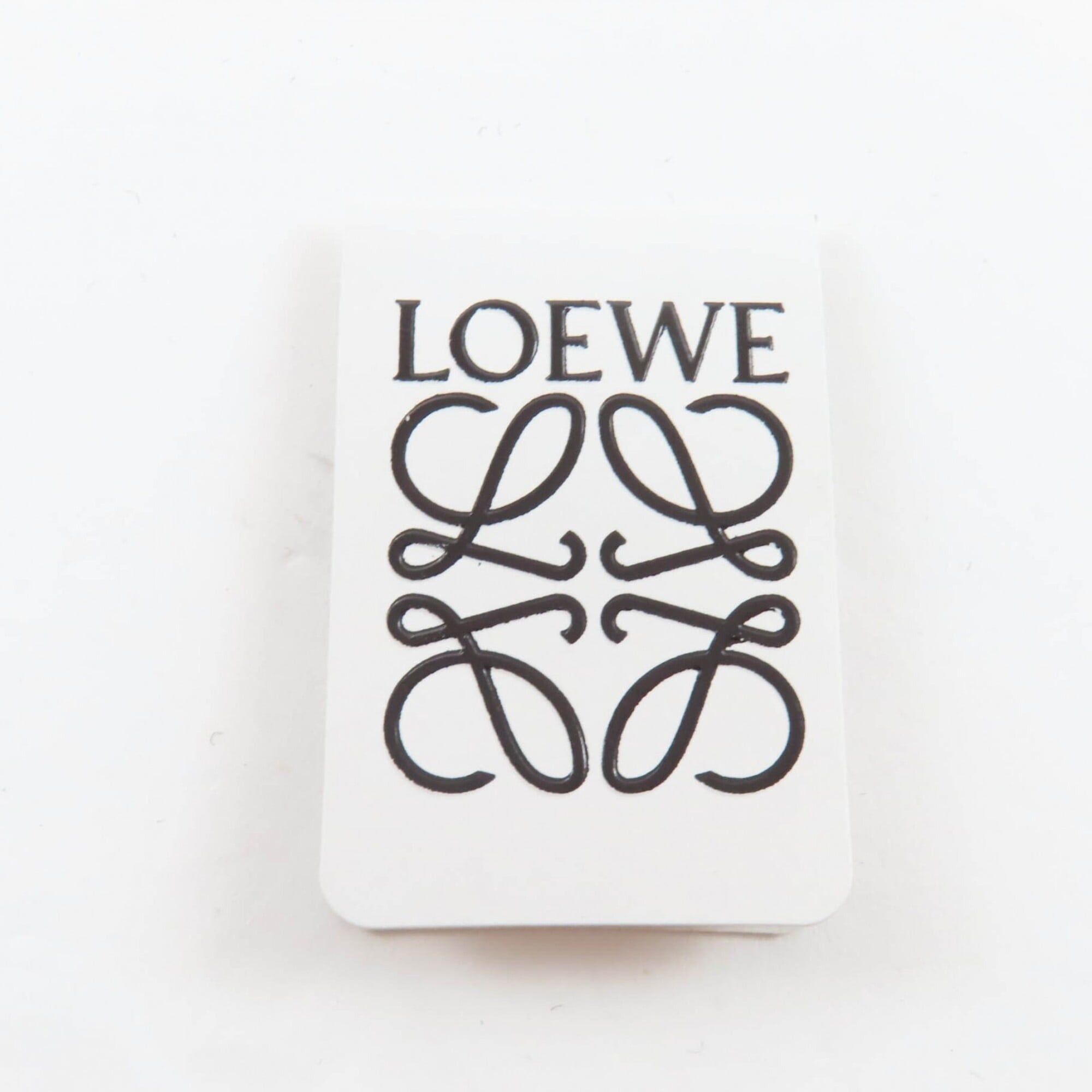 Loewe LOEWE F811257X01 Mohair and Wool Blend Scarf with Leather Anagram Patch, Fringe, Black, 23 x 185 cm, Made in Spain, Authentic, Women's. Size ONE SIZE - 8 Thumbnail