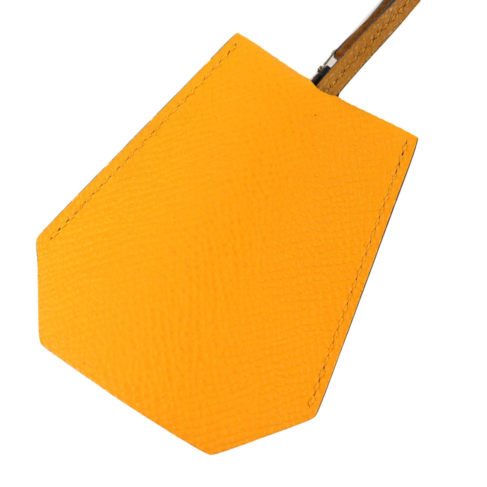 Hermes HERMES Petit H Ybton Clochette Veau Epsom Jaune d'Or Biscuit Necklace with Box, Made in France, Women's Size ONE SIZE - 5 Thumbnail