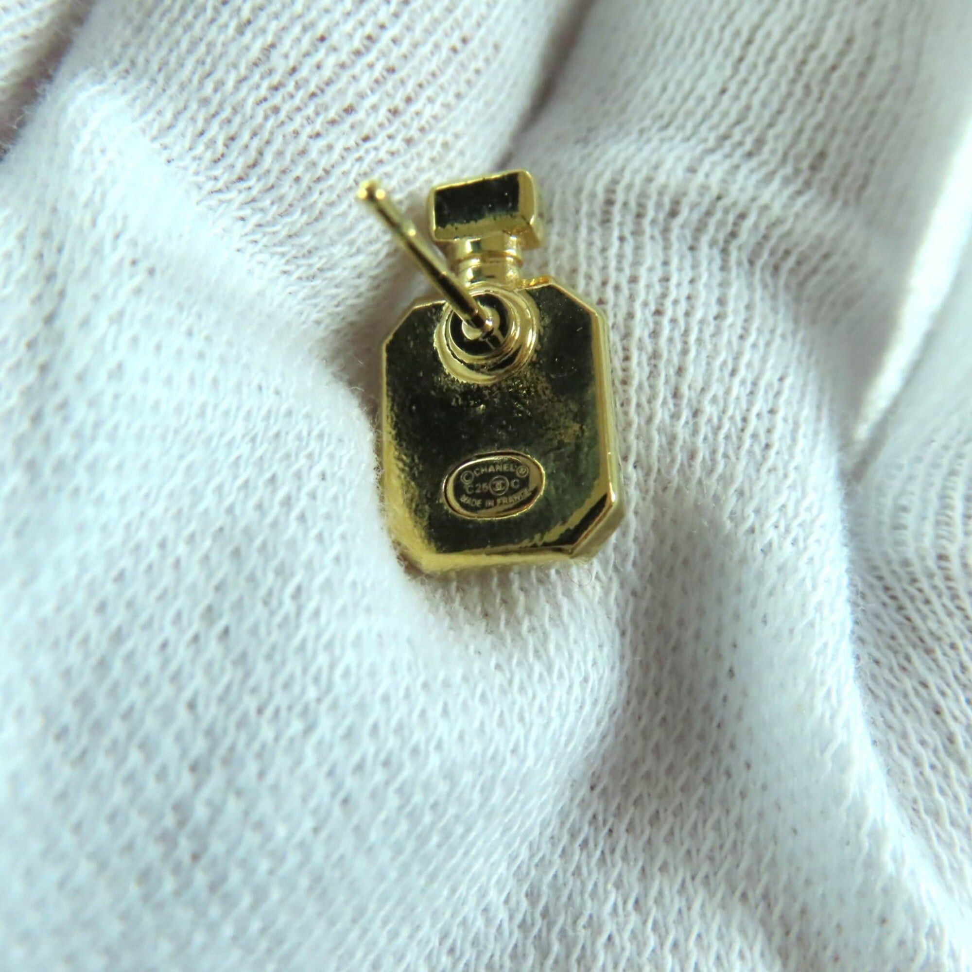 Chanel CHANEL C25C Coco Mark Perfume Bottle Earrings, Gold, Comes with Box and Dust Bag, Made in France, Women's. Size ONE SIZE - 6 Thumbnail