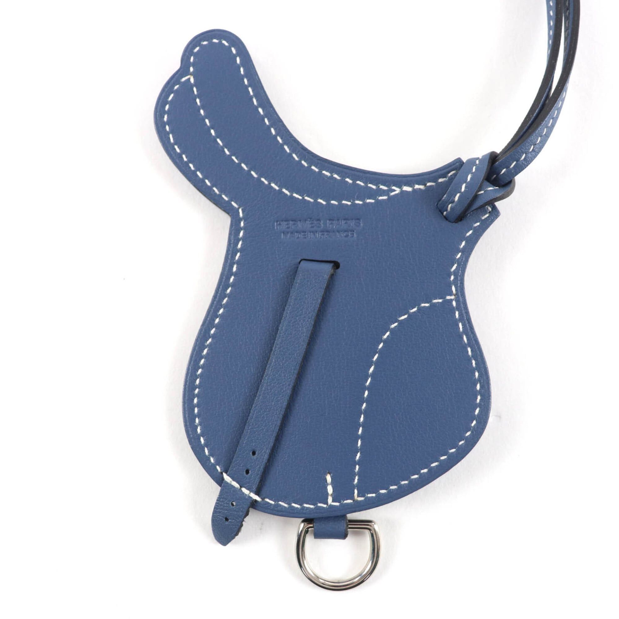 Hermes HERMES Paddock Sailor Charm, Veau Swift leather, Colvert silver hardware, bag charm, made in France, women's. Size ONE SIZE - 4 Thumbnail