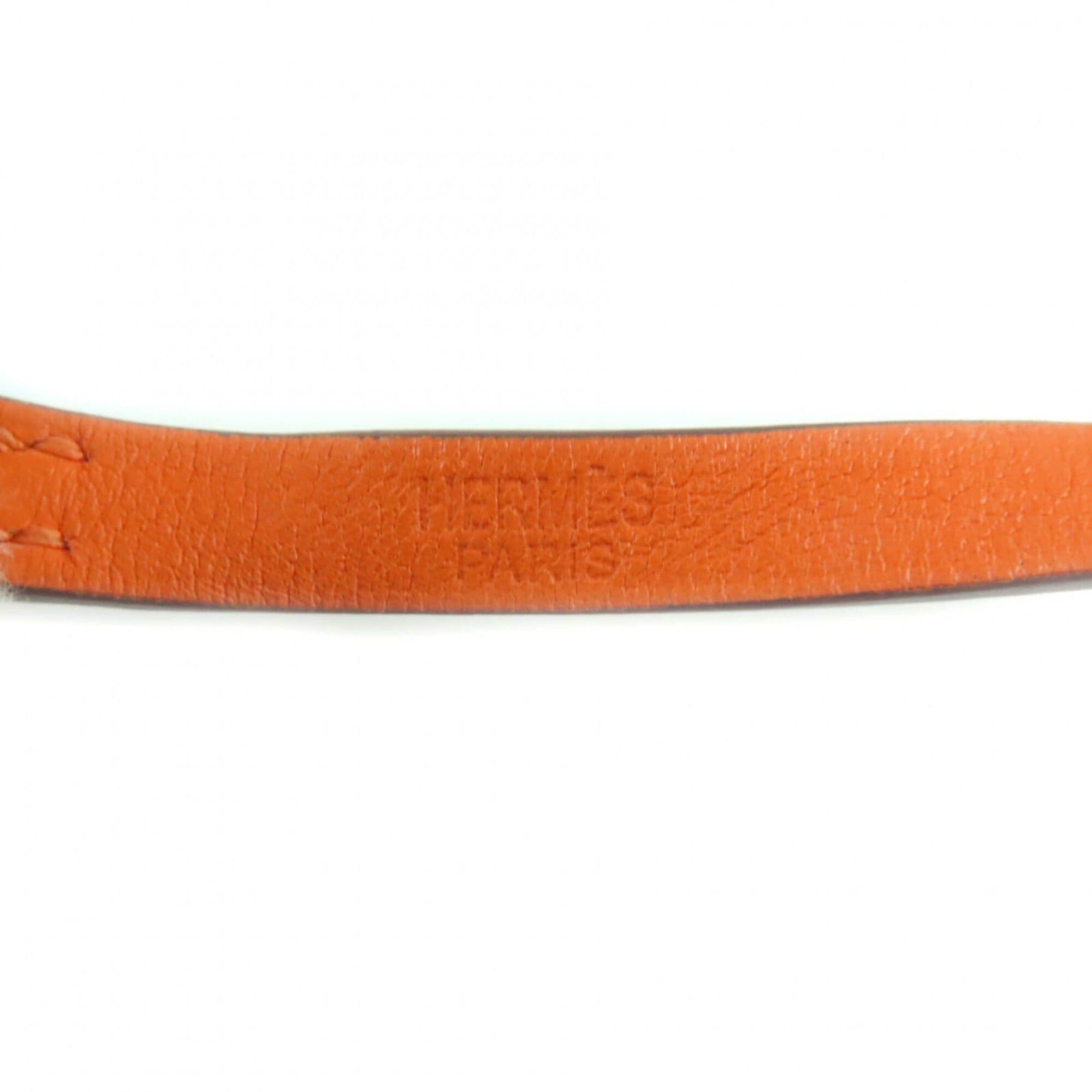Hermes HERMES Be Api Double Tour Gold Orange Silver Hardware Triple Strand Leather Bracelet Z Stamp Comes with Box and Dust Bag Made in France Women's Size ONE SIZE - 8 Thumbnail