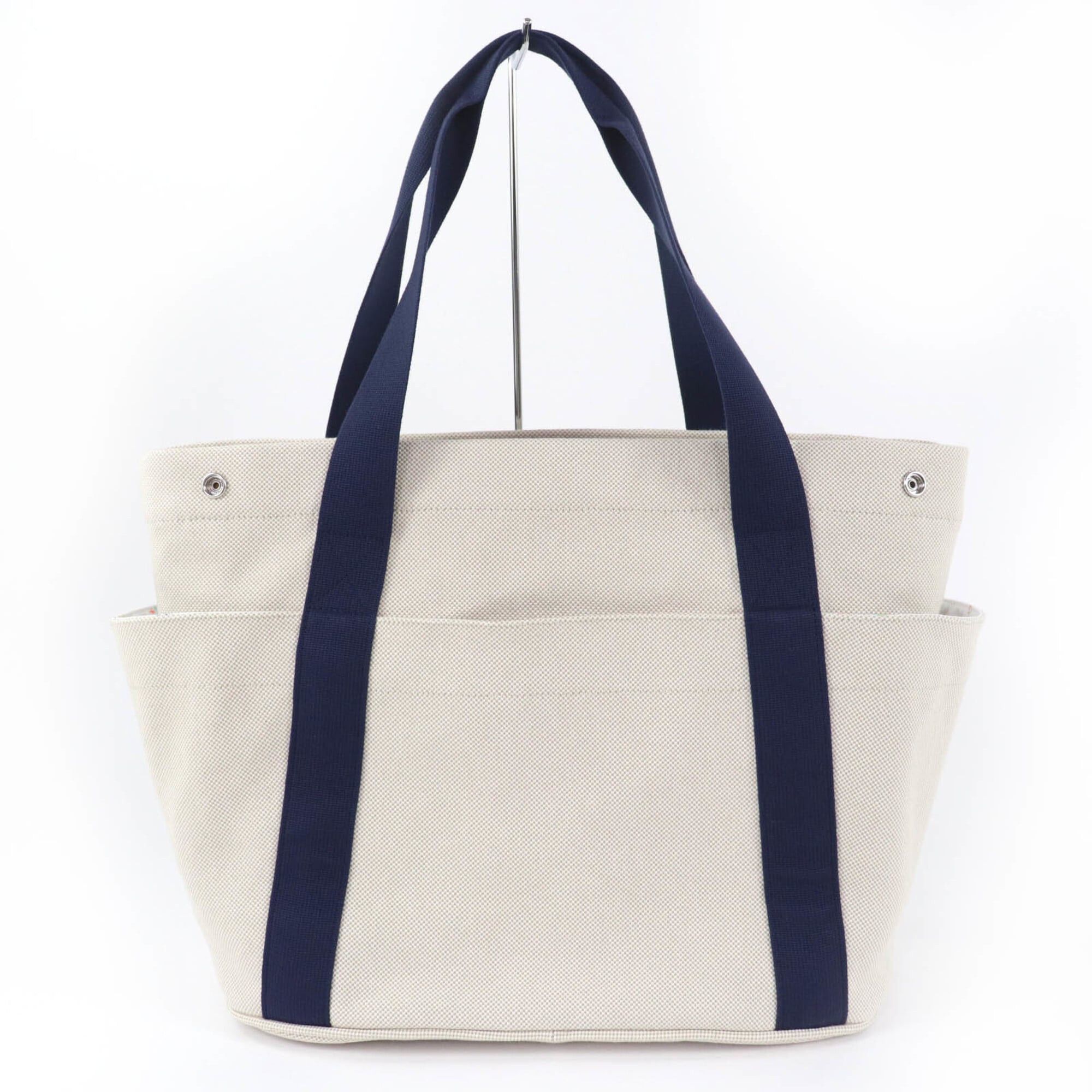 Hermes HERMES Cabriole Tote Bag, 100% Cotton, Gris Perle, Made in France, Women's. Size ONE SIZE - 3 Thumbnail