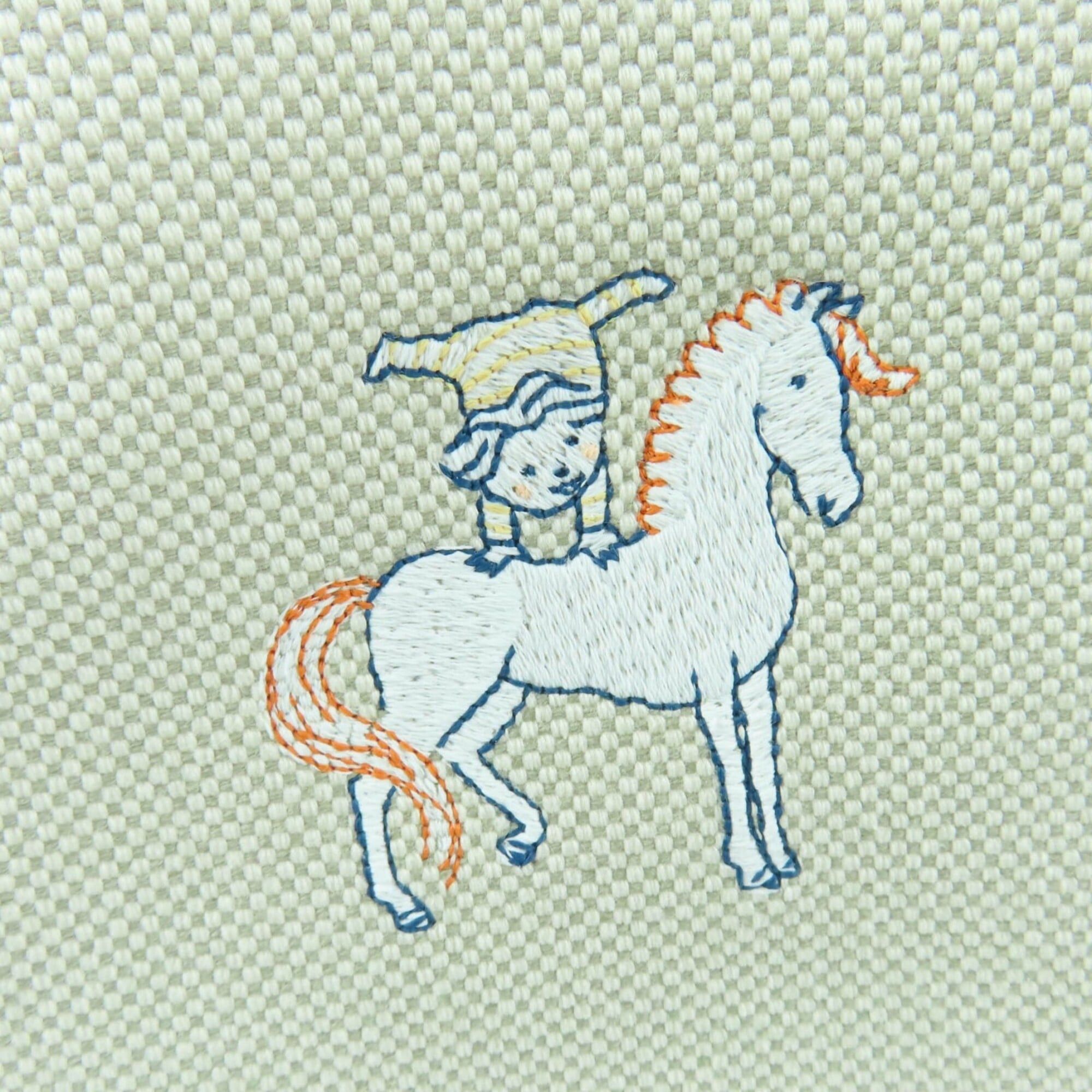 Hermes HERMES Cabriole Tote Bag, 100% Cotton, Gris Perle, Made in France, Women's. Size ONE SIZE - 9 Thumbnail
