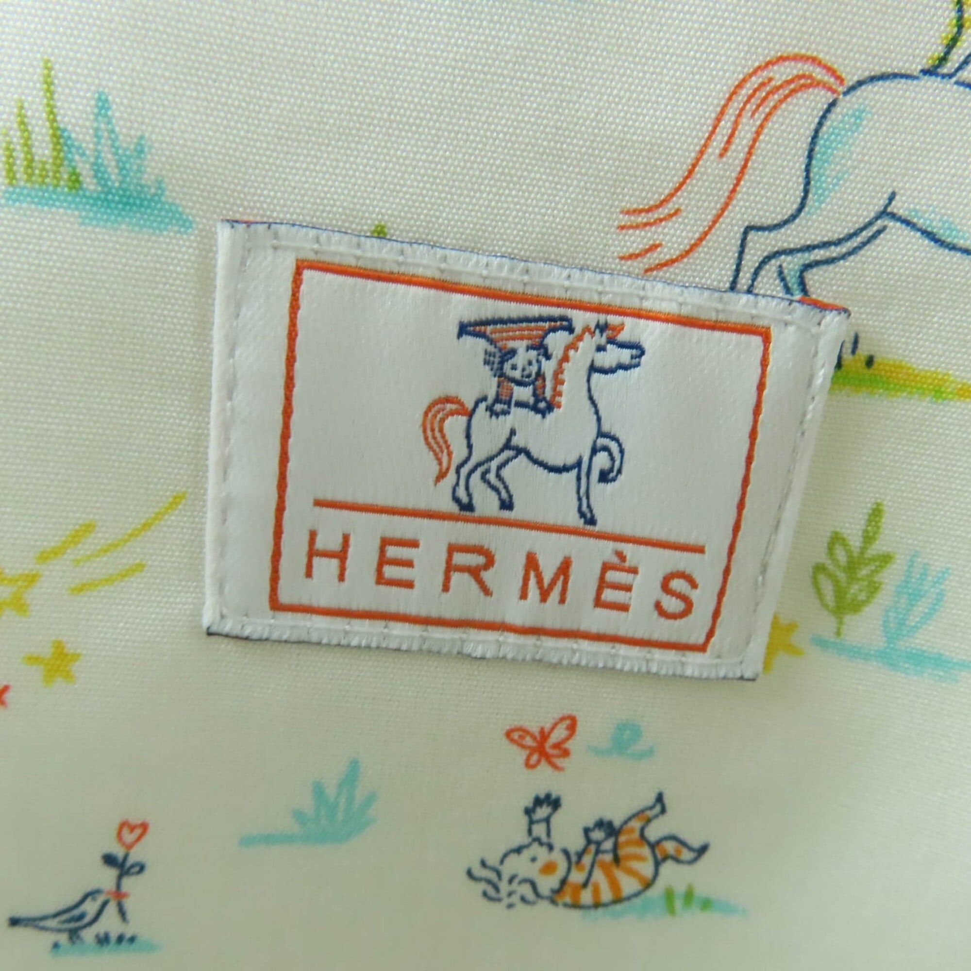 Hermes HERMES Cabriole Tote Bag, 100% Cotton, Gris Perle, Made in France, Women's. Size ONE SIZE - 10 Thumbnail