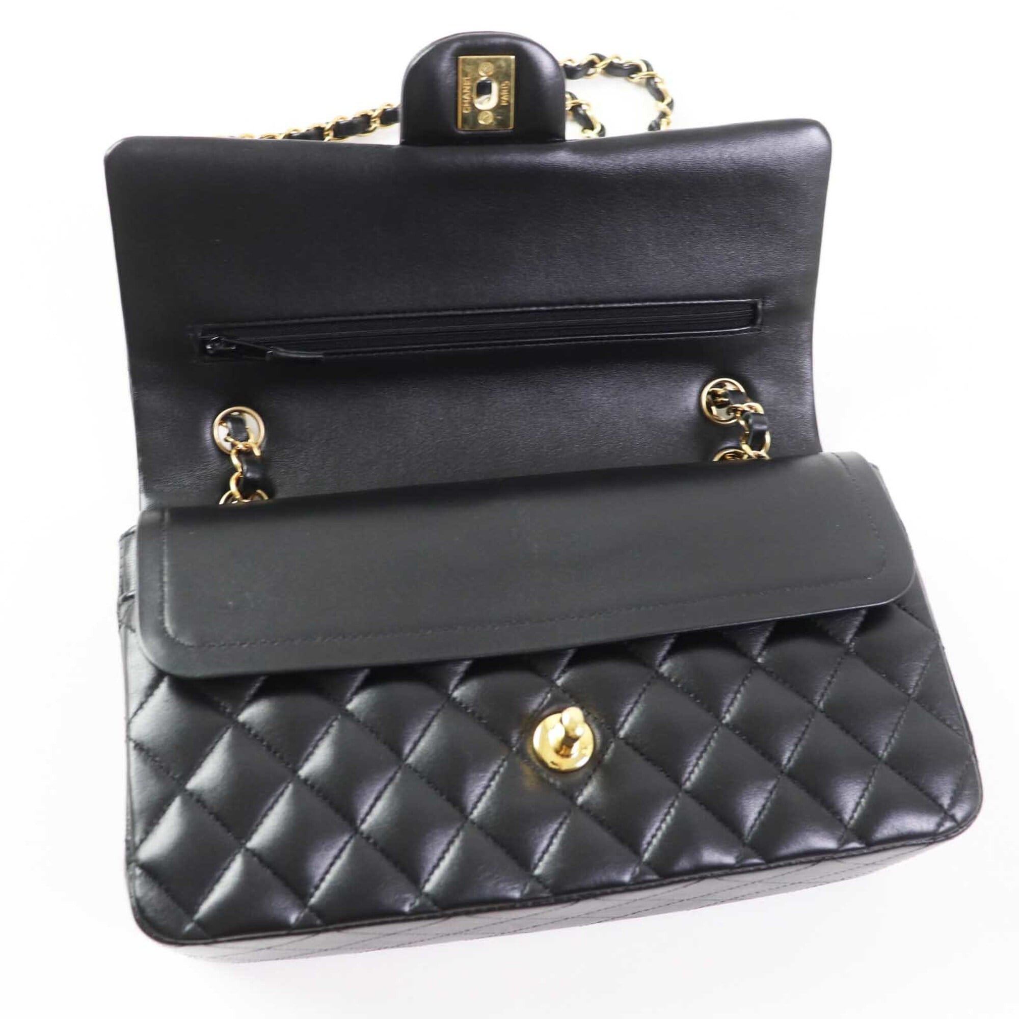 Chanel CHANEL A01112 Matelassé 25 Lambskin Shoulder Bag, Random Serial Number, Double Flap, Chain, Black with Gold Hardware, Comes Box and Dust Made in France, Women's. Size ONE SIZE - 8 Thumbnail