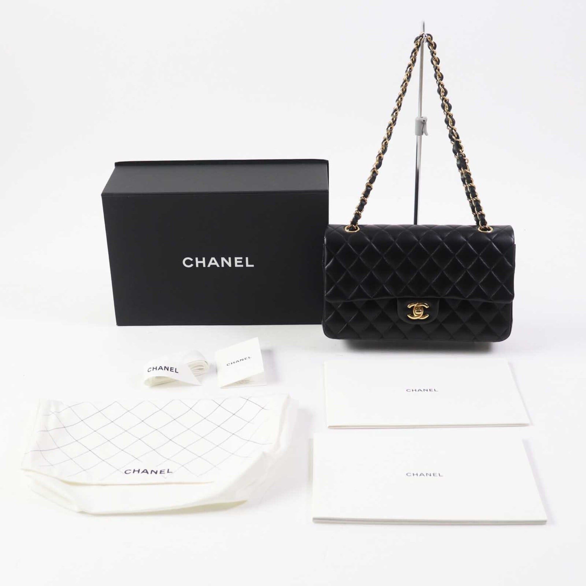 Chanel CHANEL A01112 Matelassé 25 Lambskin Shoulder Bag, Random Serial Number, Double Flap, Chain, Black with Gold Hardware, Comes Box and Dust Made in France, Women's. Size ONE SIZE - 2 Thumbnail