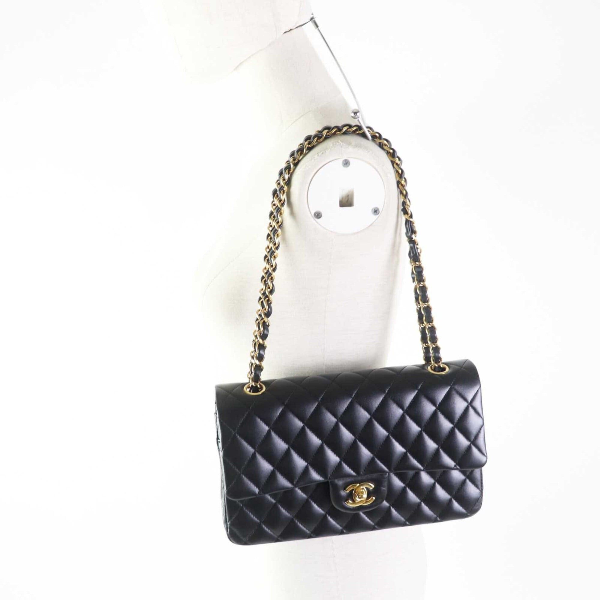 Chanel CHANEL A01112 Matelassé 25 Lambskin Shoulder Bag, Random Serial Number, Double Flap, Chain, Black with Gold Hardware, Comes Box and Dust Made in France, Women's. Size ONE SIZE - 3 Thumbnail