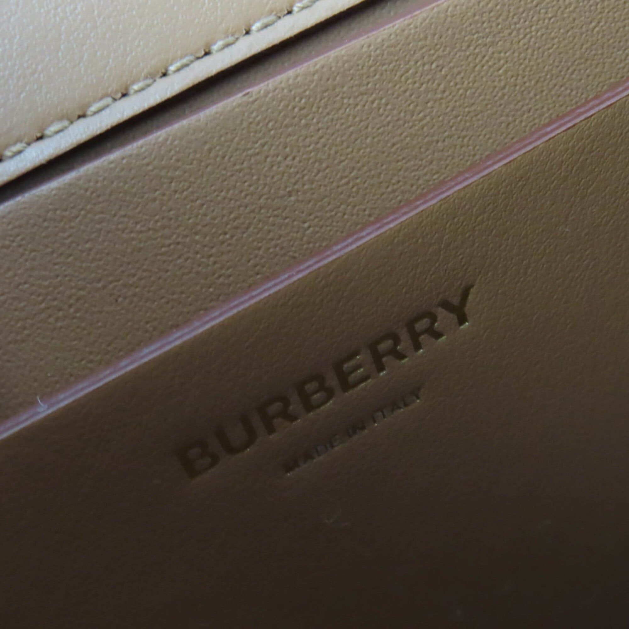 Burberry BURBERRY Grace logo leather shoulder bag, brown, with dust made in Italy, women's. Size ONE SIZE - 11 Thumbnail