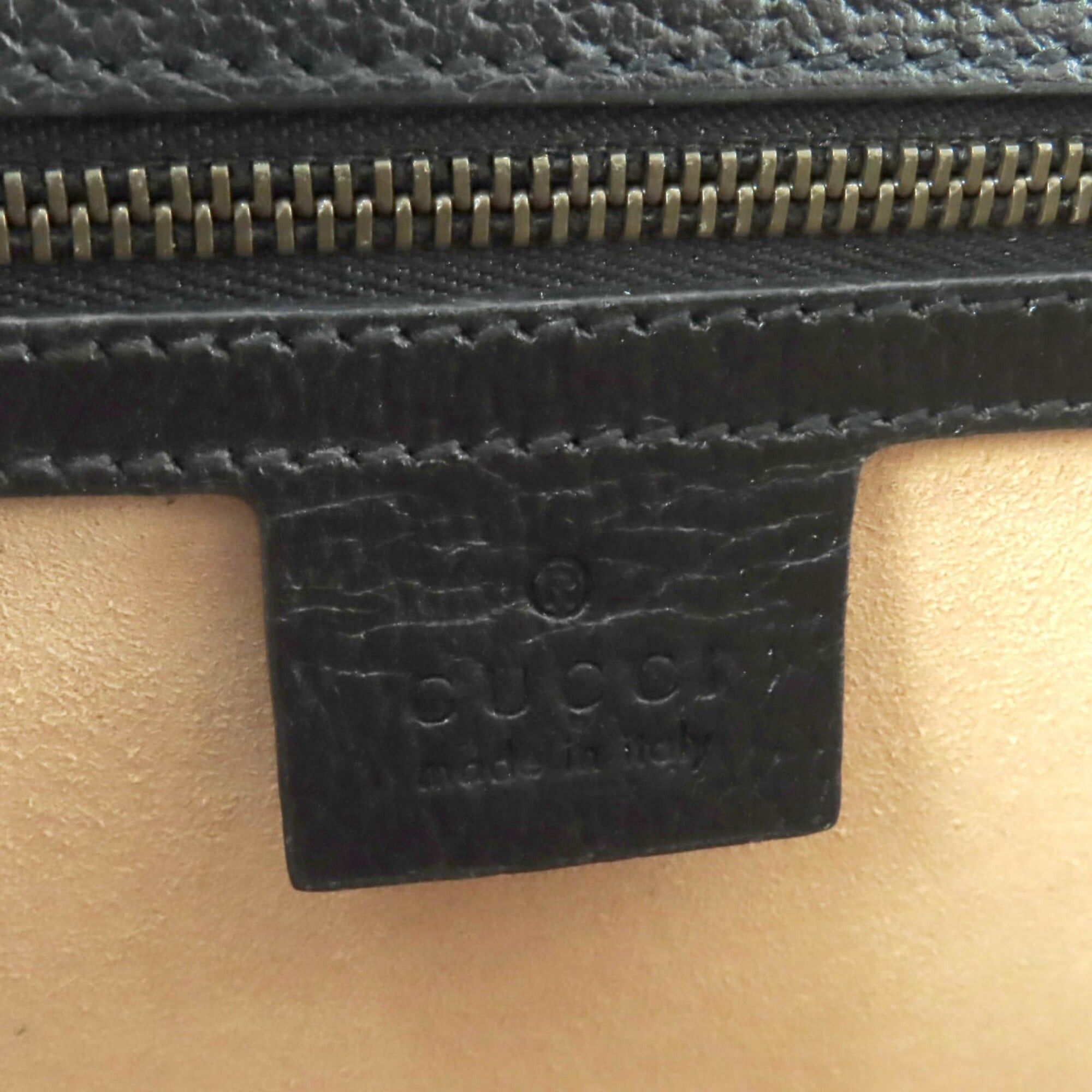 Gucci GUCCI 651055 Ophidia Medium Top Handle Bag, Leather, 2-Way Shoulder Black with Gold Hardware, Comes Dust Made in Italy, Women's. Size ONE SIZE - 12 Thumbnail