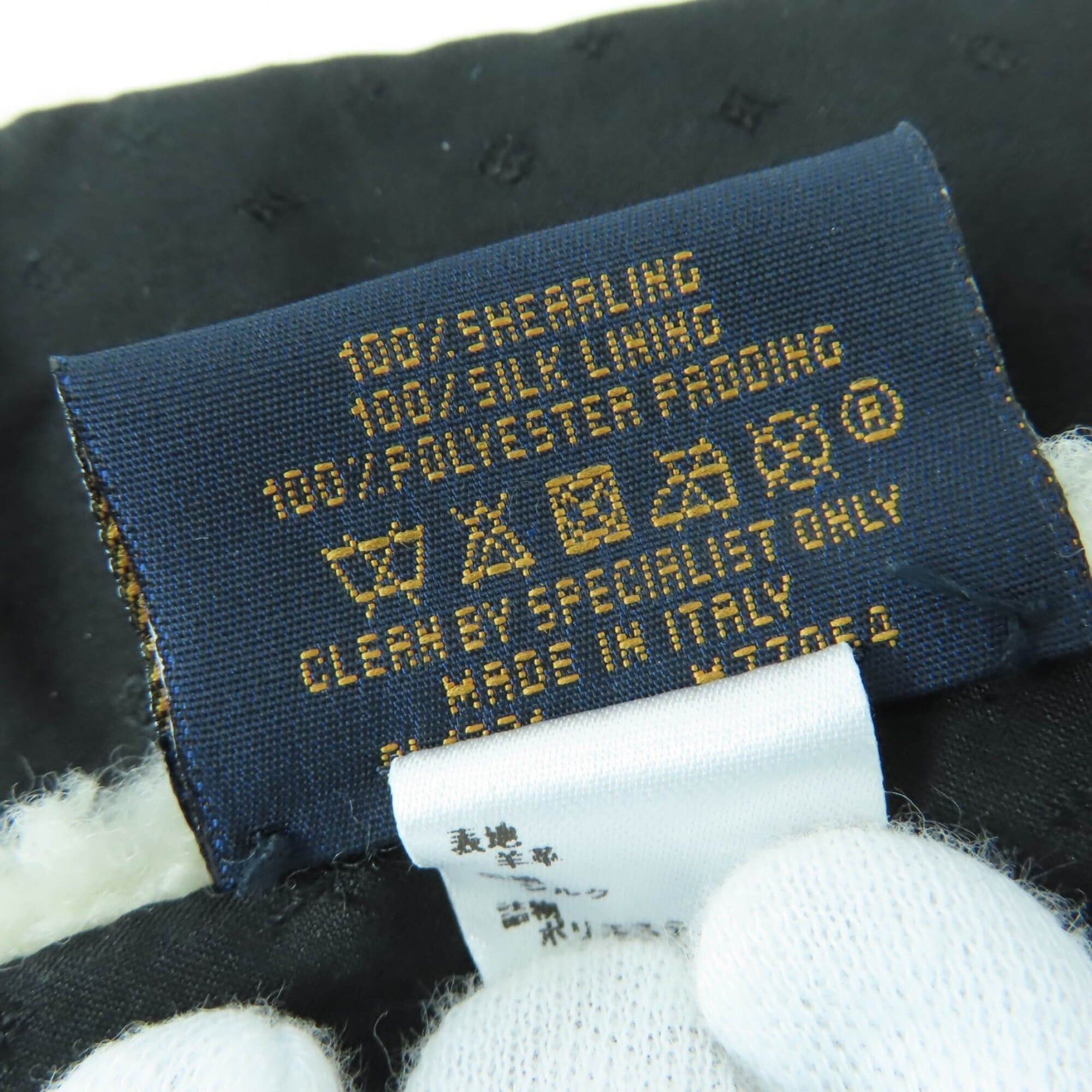 Louis Vuitton LOUIS VUITTON M77054 Echarpe Shirring LV Logo Shearling Mouton Scarf, Ivory, Made in Italy, Authentic, Women's Size ONE SIZE - 6 Thumbnail