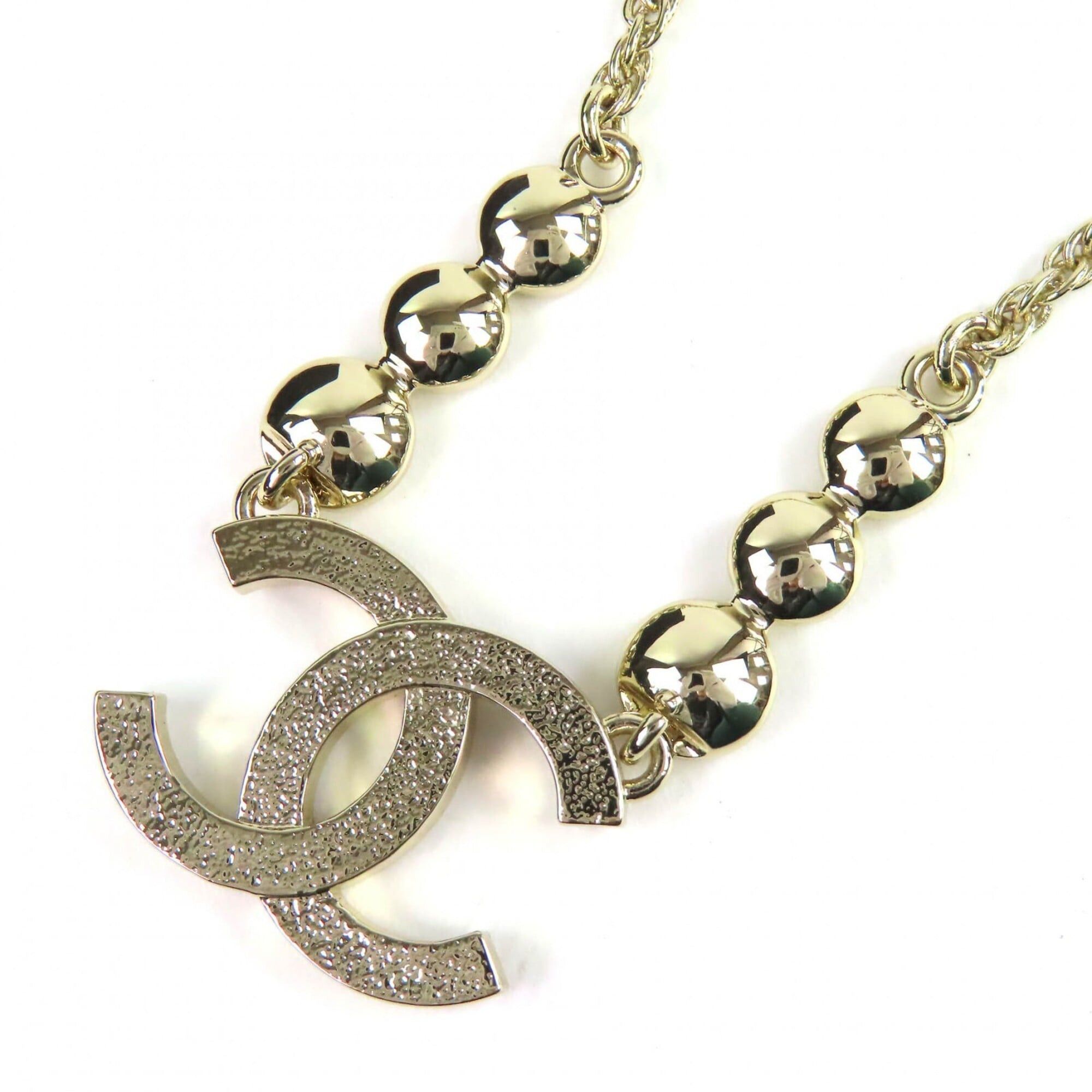 Chanel CHANEL (2025 model) B25S Coco Mark Rhinestone Chain Necklace, Gold, with Box, Women's. Size ONE SIZE - 5 Thumbnail