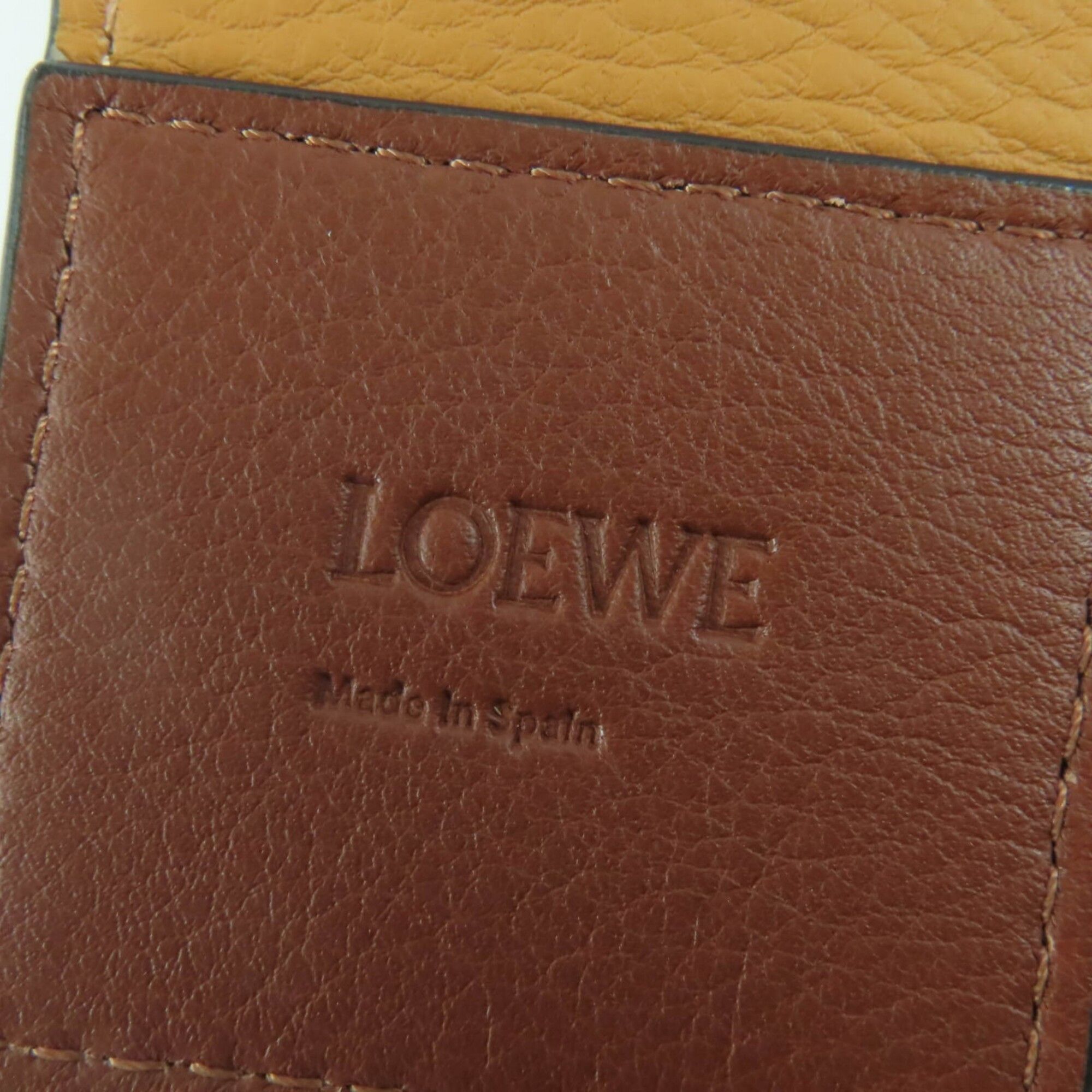 Loewe LOEWE Logo Anagram Leather Shoulder Strap, Brown Multicolor, Silver Hardware, Made in Spain, Women's Size ONE SIZE - 7 Thumbnail