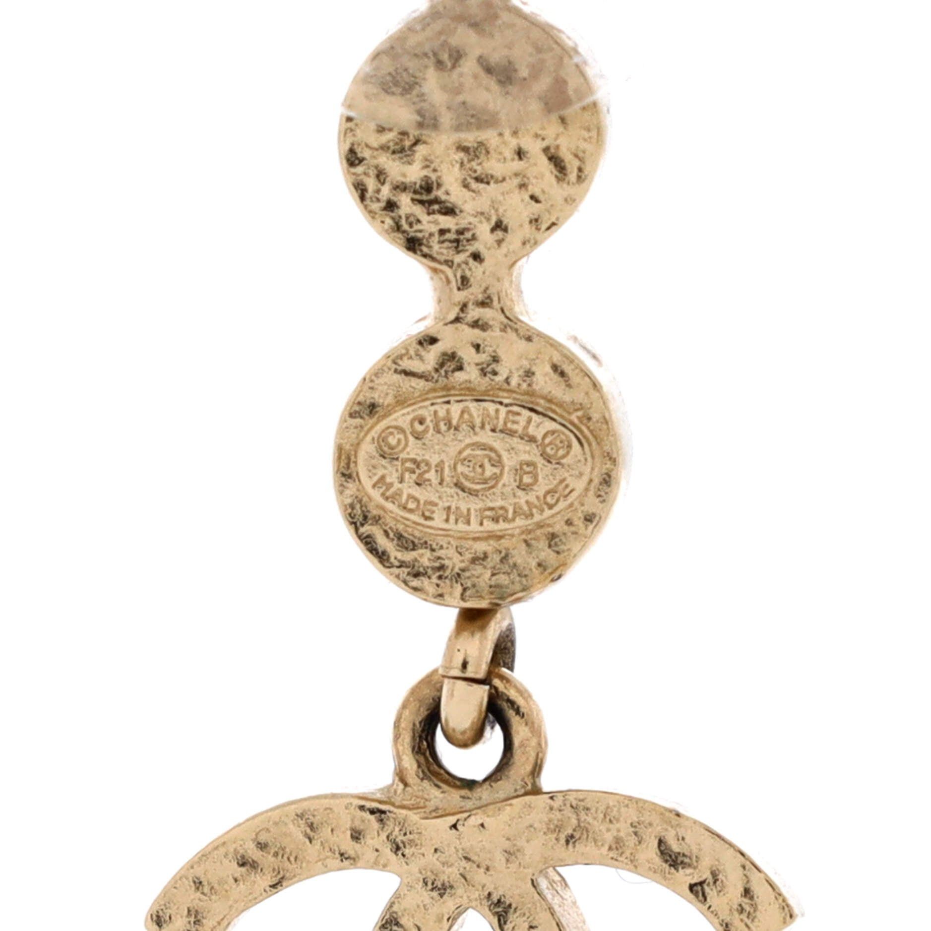 Chanel CC Drop Hoop Earrings Size ONE SIZE - 3 Thumbnail