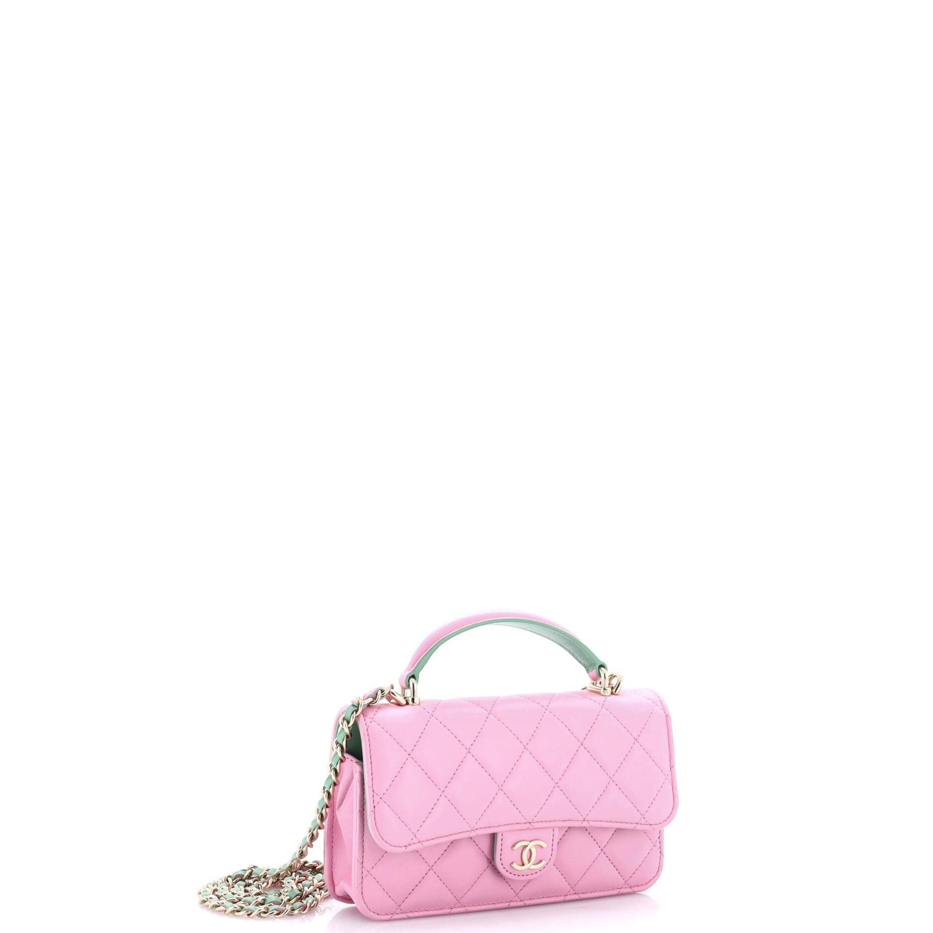Chanel Classic Top Handle Flap Phone Holder with Chain Size ONE SIZE - 2 Thumbnail