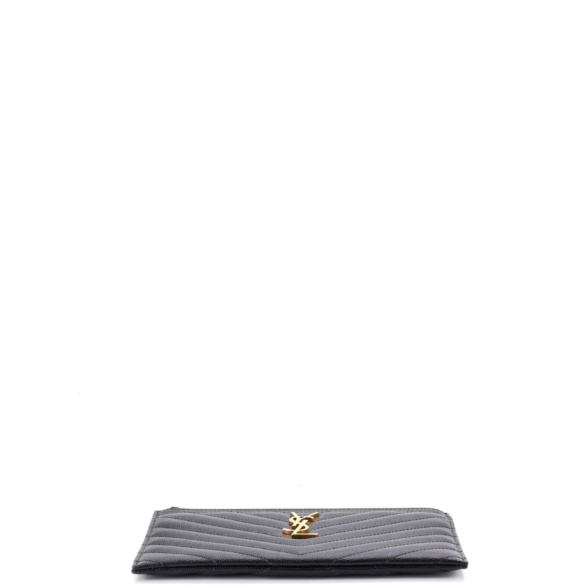 Saint Laurent Paris Classic Monogram Zip Bill Pouch Size ONE SIZE - 4 Thumbnail