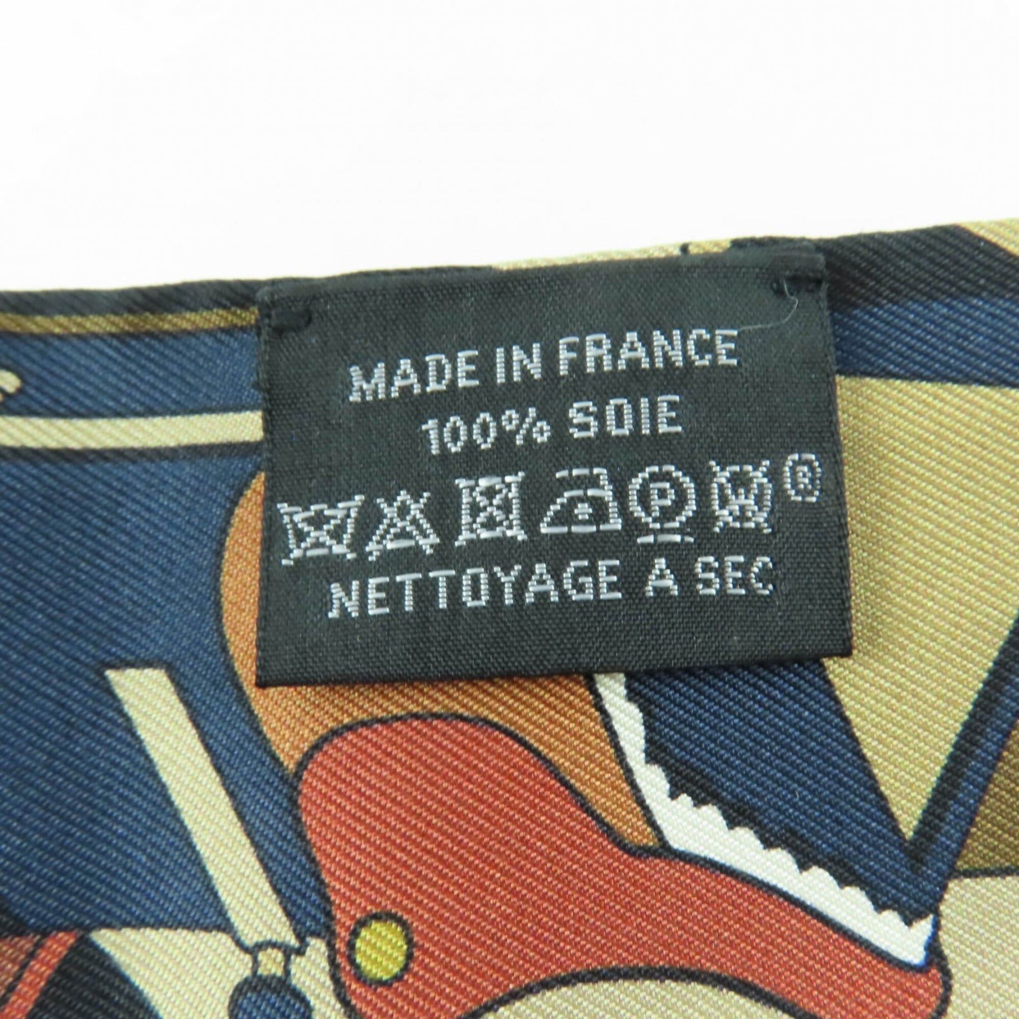 Hermes HERMES Twilly PONY PIT STOP 100% Silk Scarf/Muffler, Multicolor, with Box, Made in France, Women's Size ONE SIZE - 7 Thumbnail
