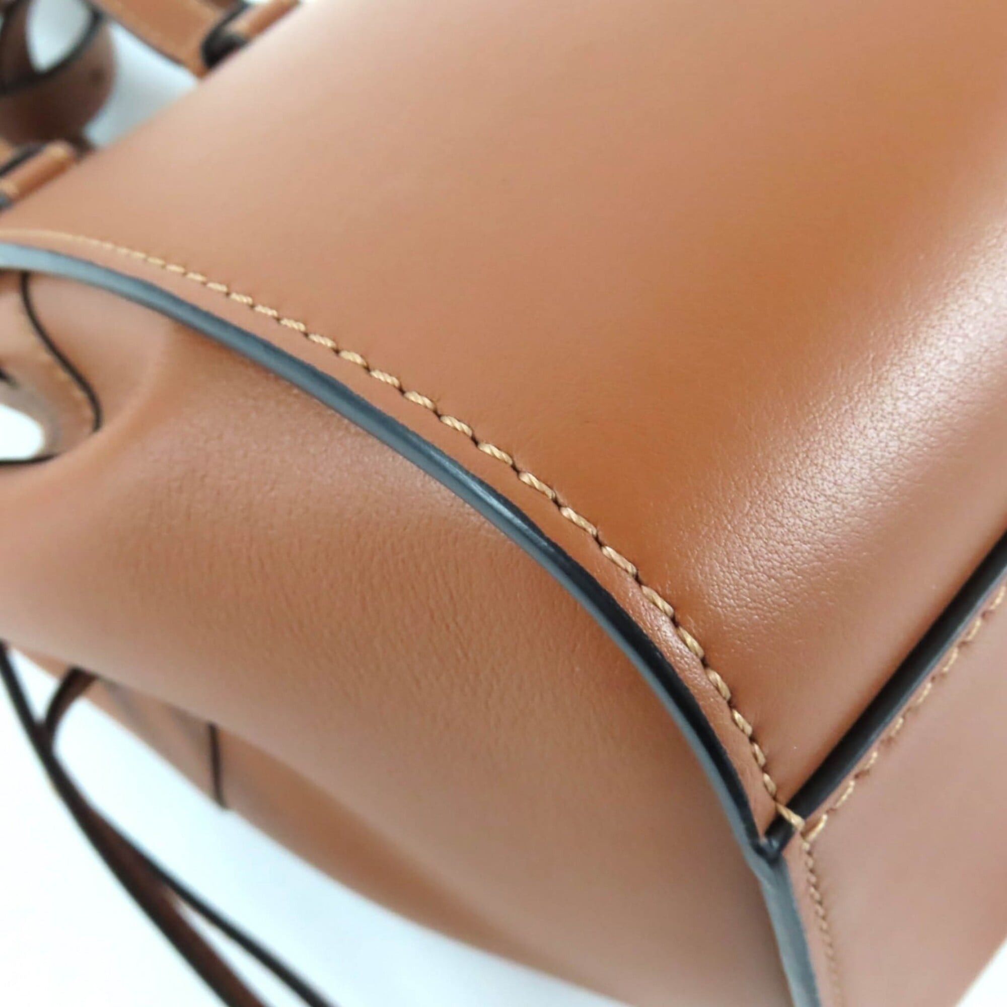 Loewe LOEWE 314.30.V07 Hammock Drawstring Mini Tan 2-Way Leather Shoulder Bag, Made in Spain, Women's Size ONE SIZE - 6 Thumbnail