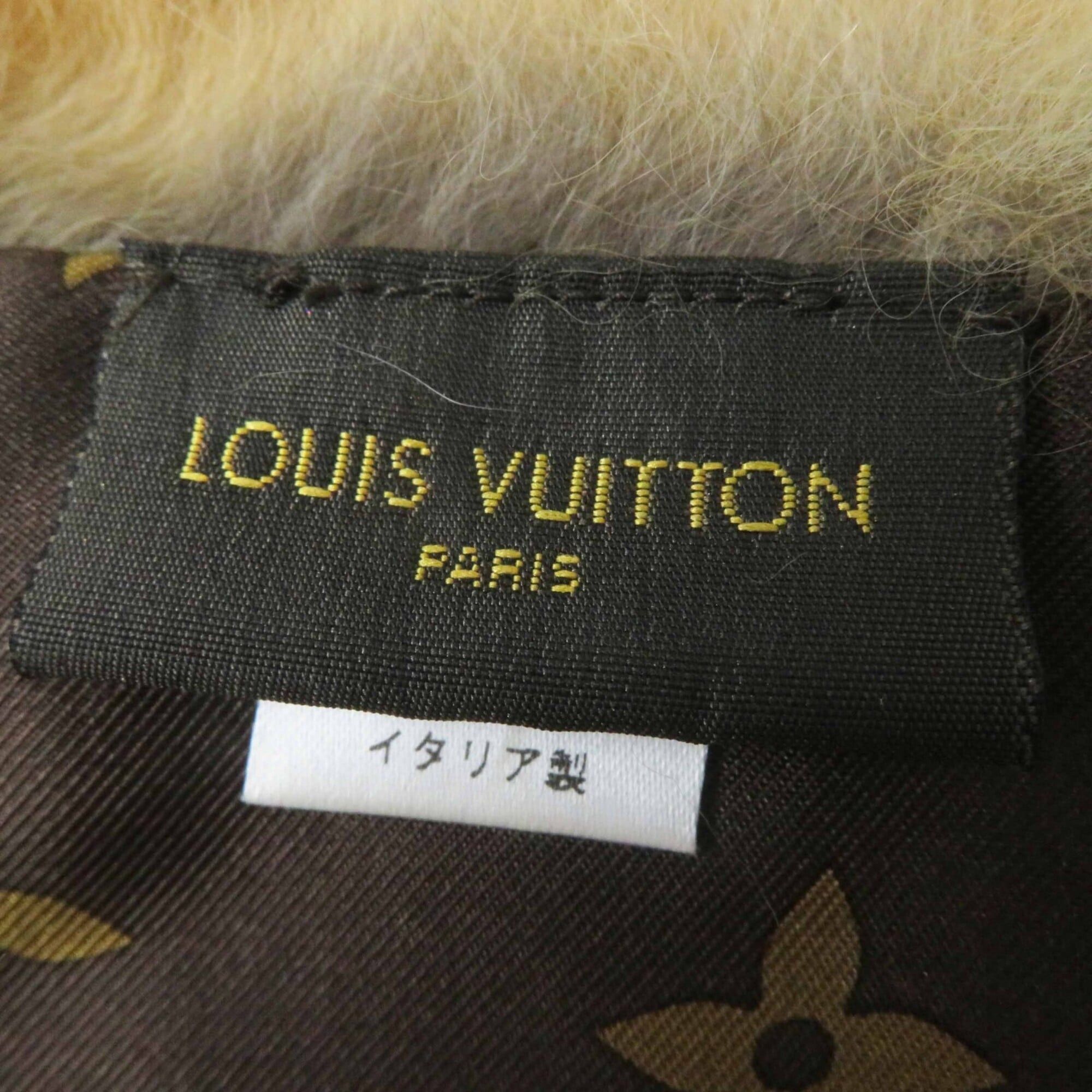 Louis Vuitton LOUIS VUITTON M78705 Fox Leather Tippet Shawl with Silk Lining, V-Logo Hardware, Monogram Brown, Gold, Silver Made in Italy, Authentic, Women's Size ONE SIZE - 10 Thumbnail