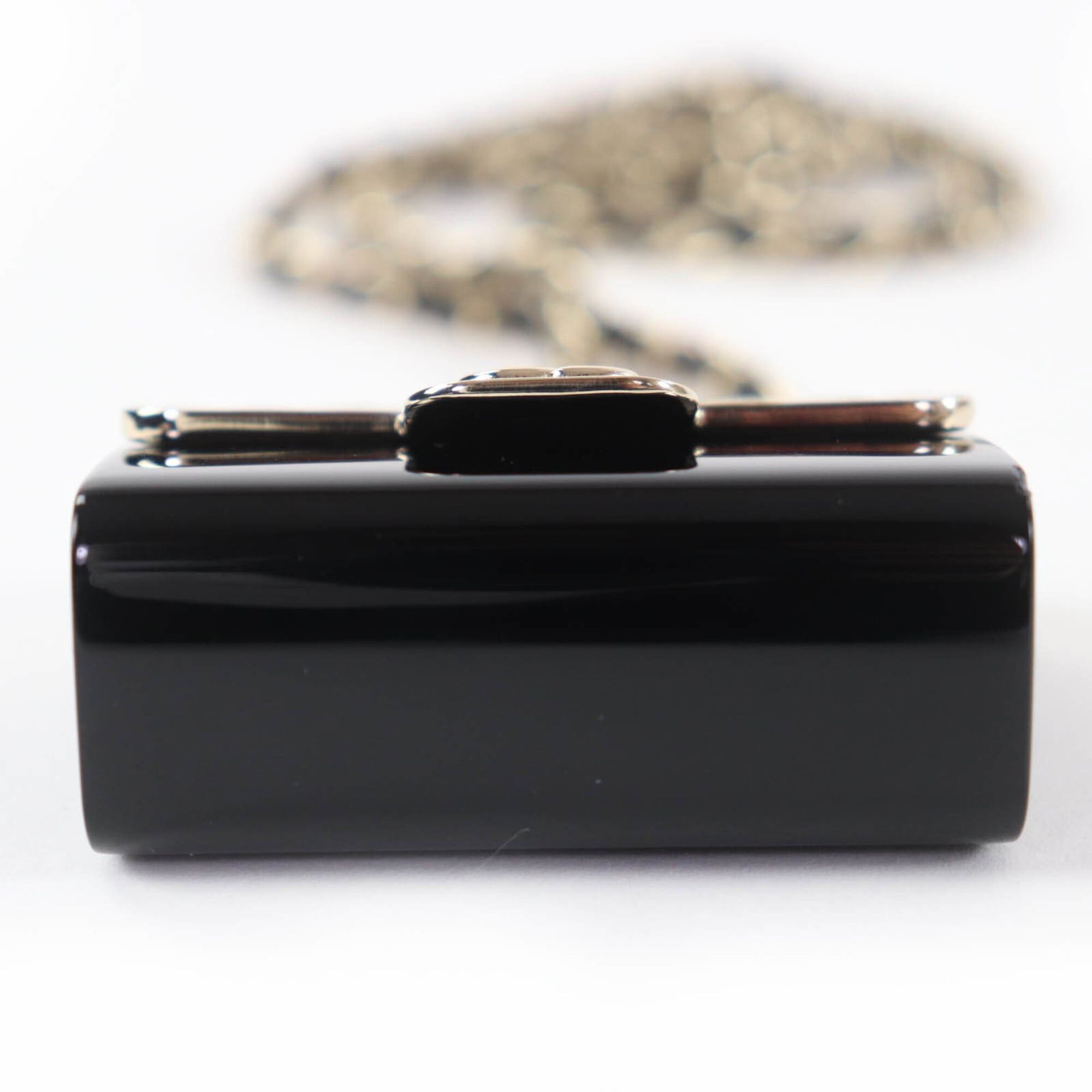 Chanel CHANEL B22P Matelassé Bag Motif Coco Mark Pill Case Leather Chain Necklace Black Gold Made in Italy Women's Size ONE SIZE - 4 Thumbnail